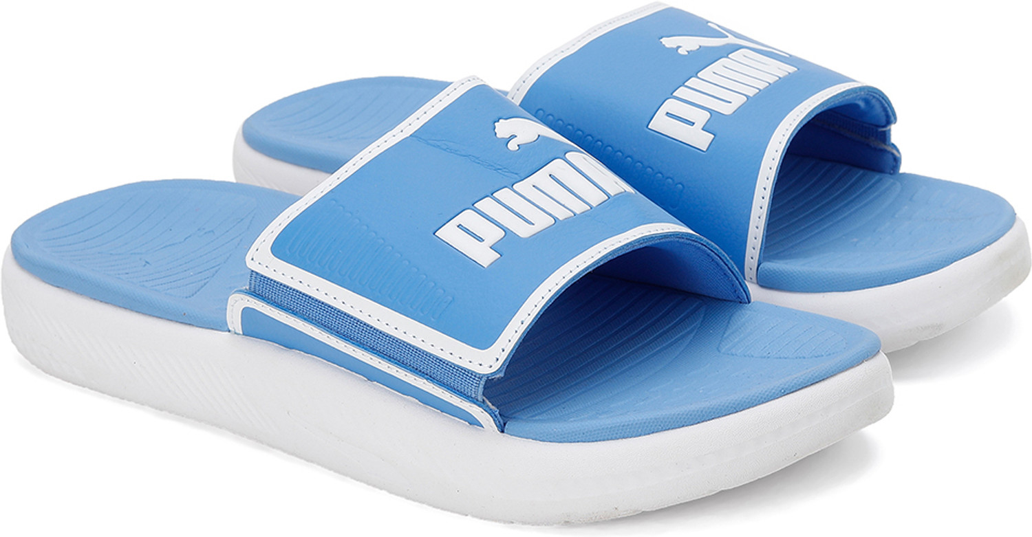 Teal puma slides best sale