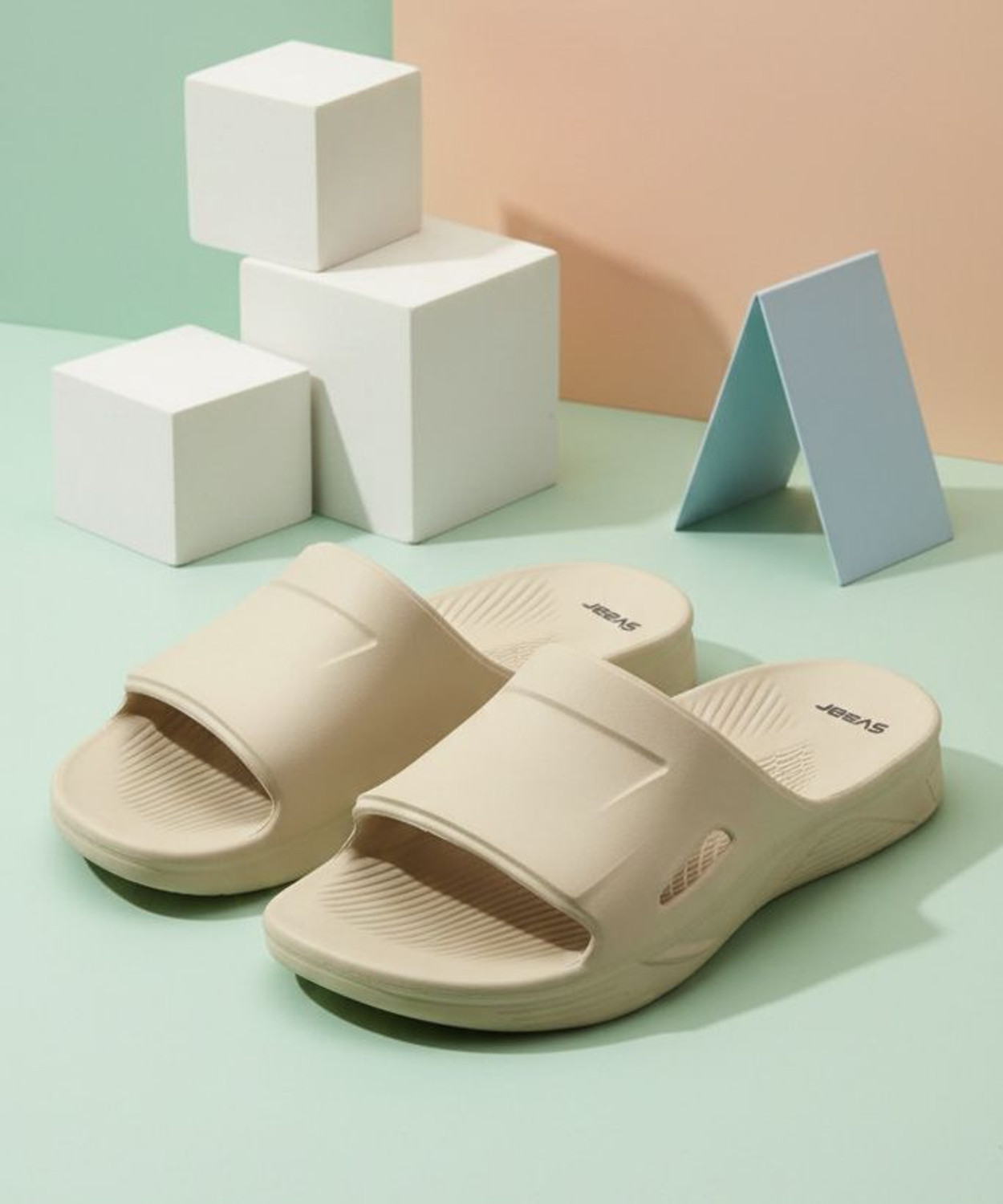 Image of RED TAPE Men Slides (Off White , 7)