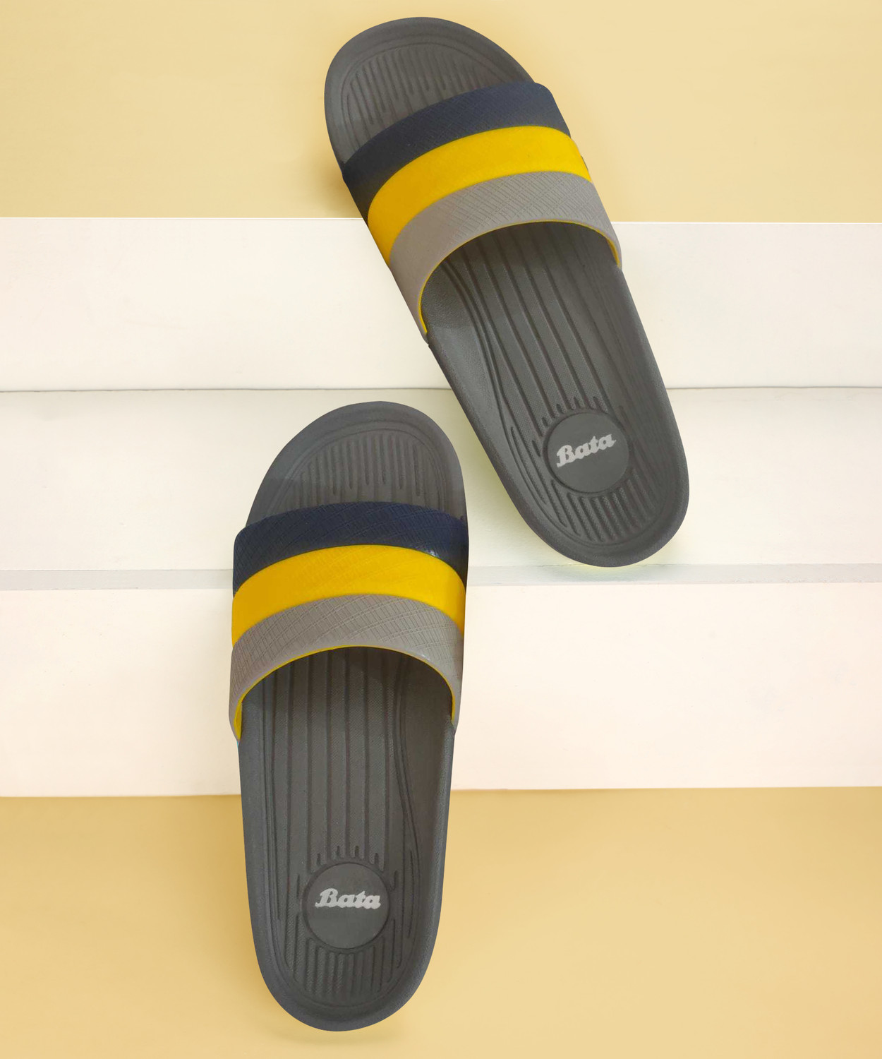 Bata slides men clearance