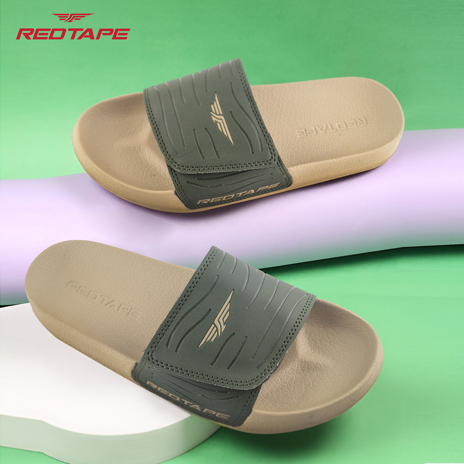 Red Tape Men Slides – Stylish Slip‑On Shoes at ₹513