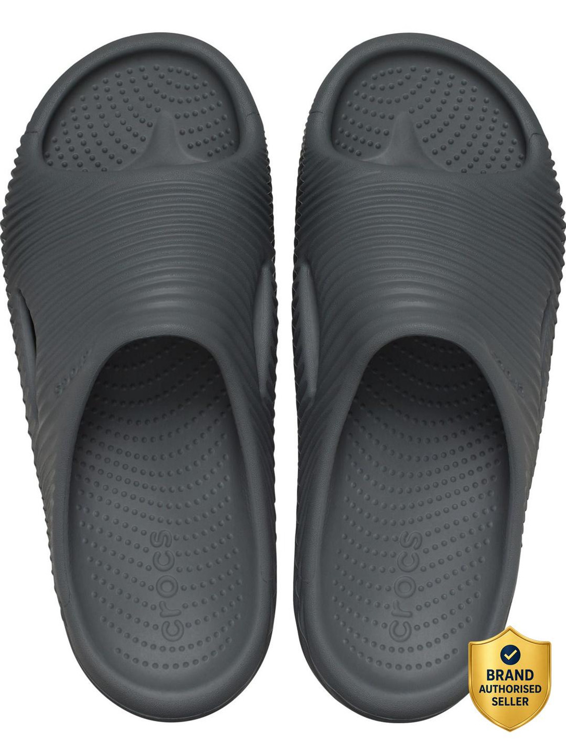 Image of CROCS LiteRide Unisex Flip Flops (Black, Grey , 12 UK /India)