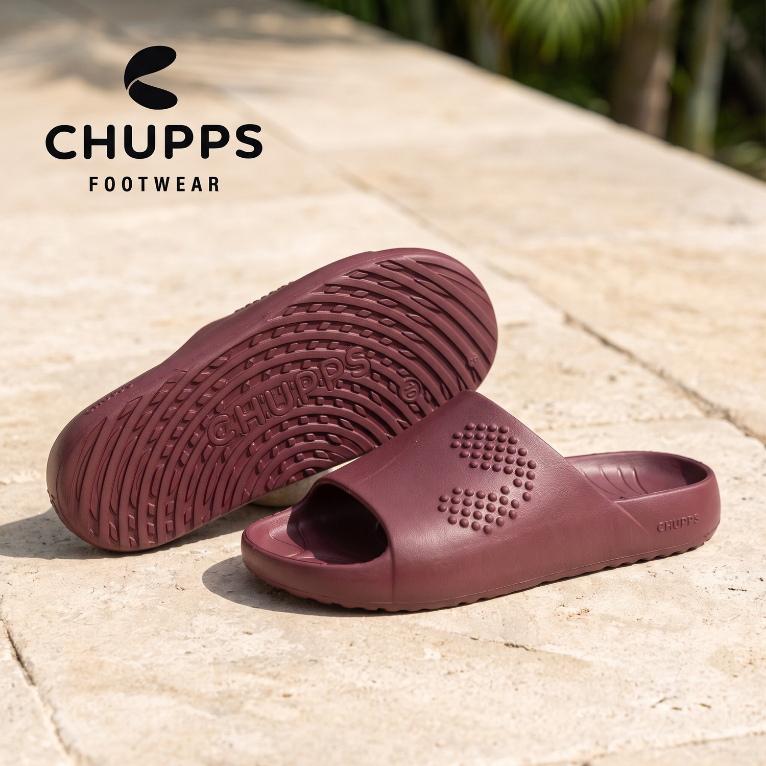Image of Chupps Chupster Orthopaedic Everyday Comfort Cushioned AntiSkid Men Slides (Navy , 8)