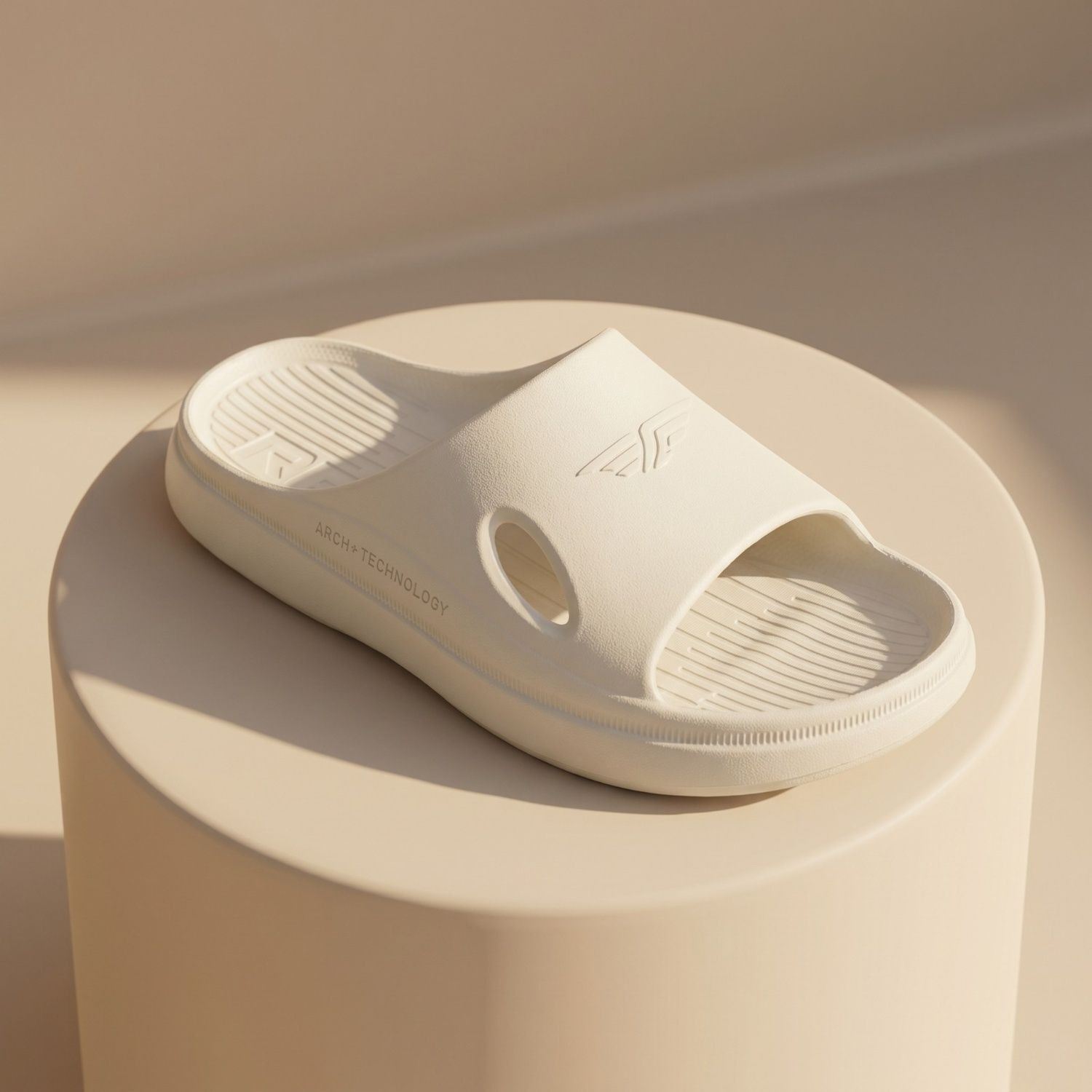 Image of RED TAPE Men Slides (Off White , 7)