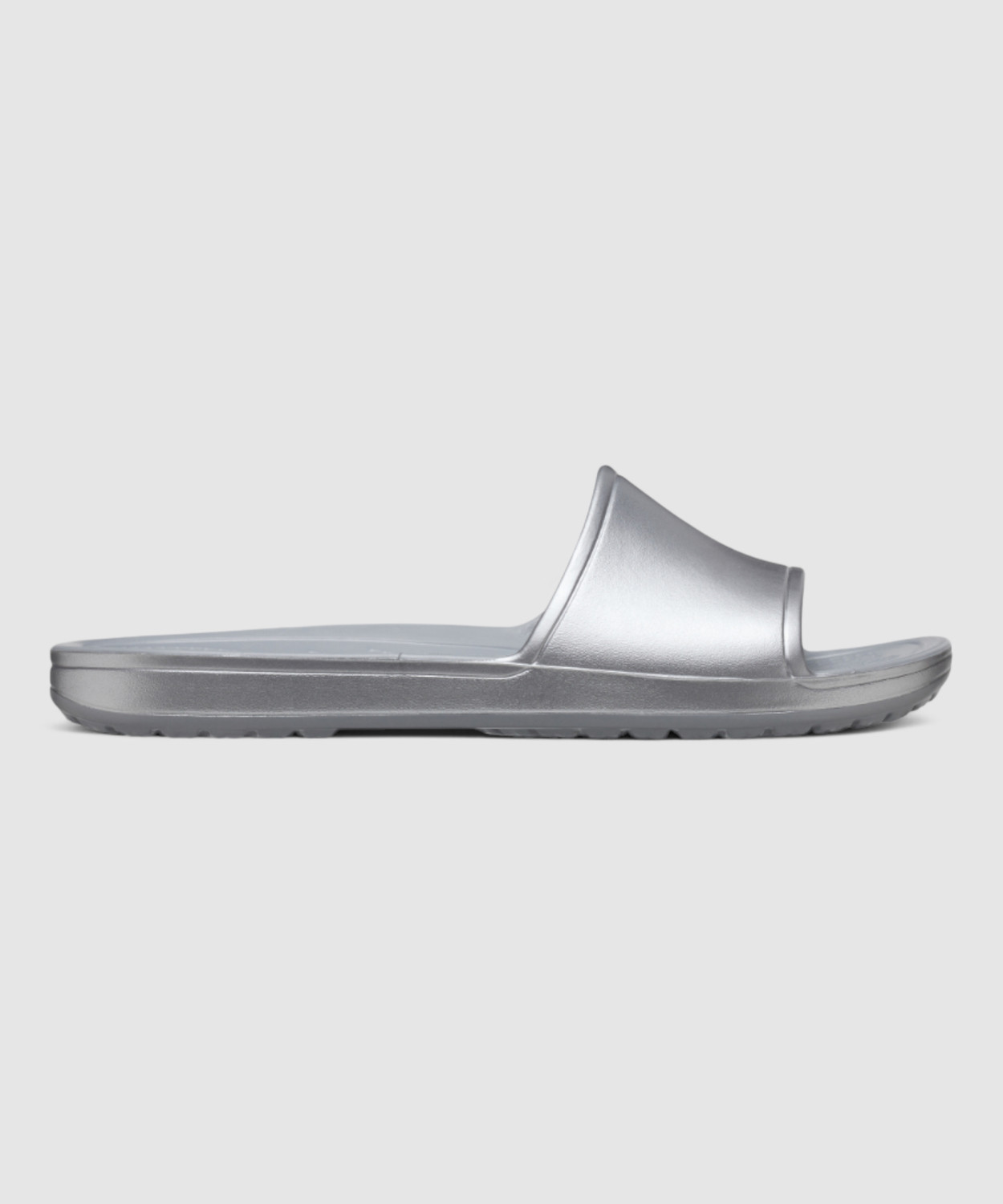 Image of CROCS Women's Kadee II Metallic Women Slides (Silver , 4 UK /India)