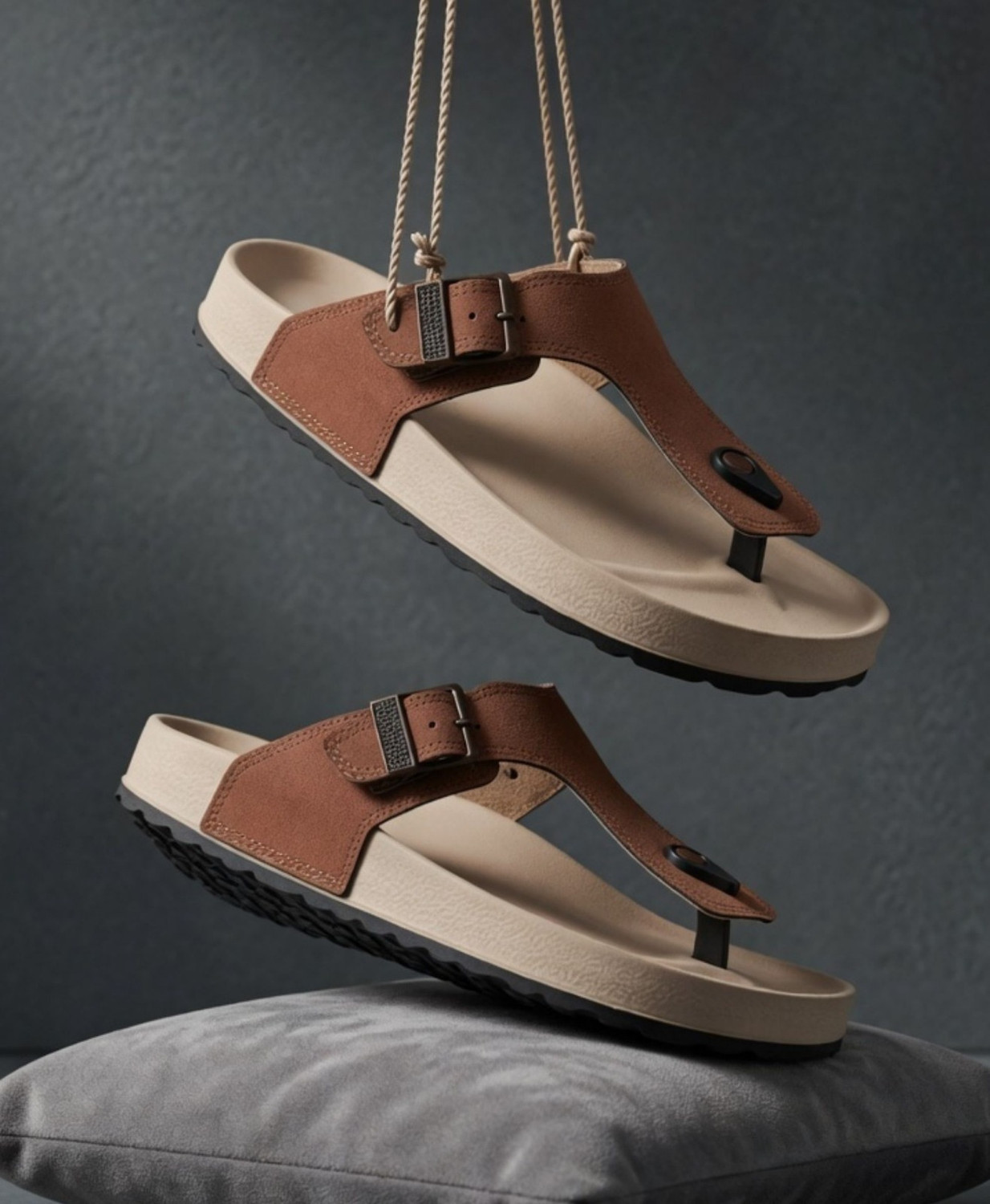 Image of BIRKENSTOCK Men Flip Flops (Black , 9)