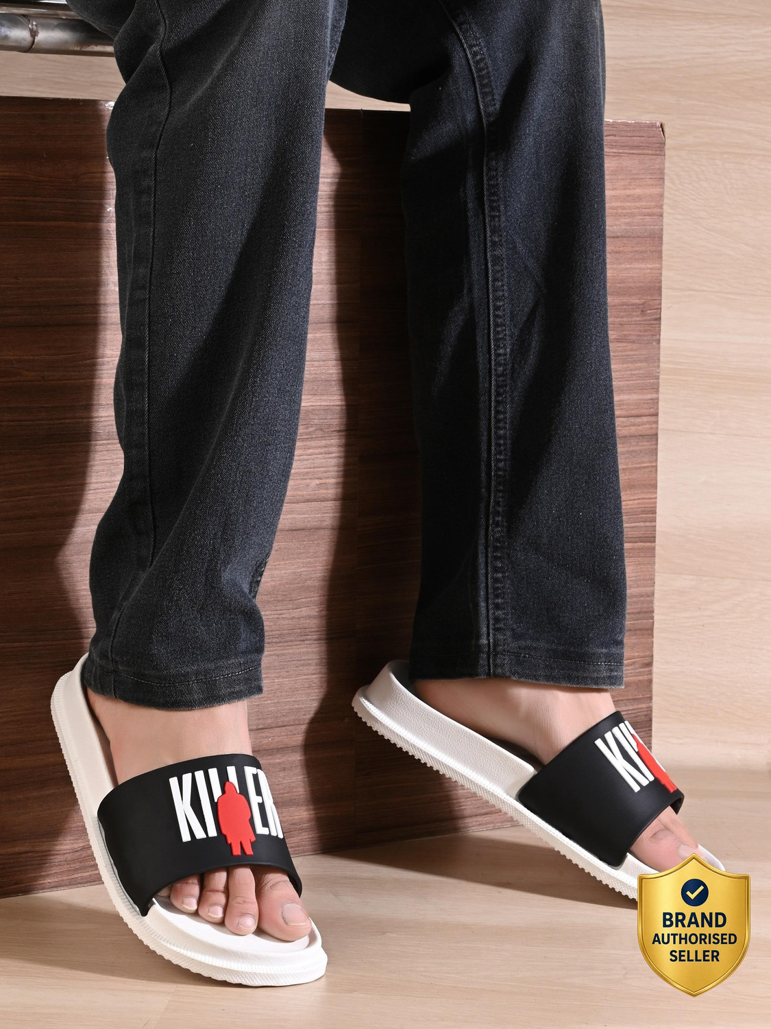 Image of YASHSTEPSTORE Men Slides (Red , 6)