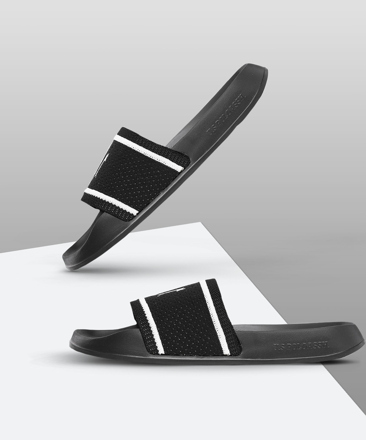 Polo slides black best sale