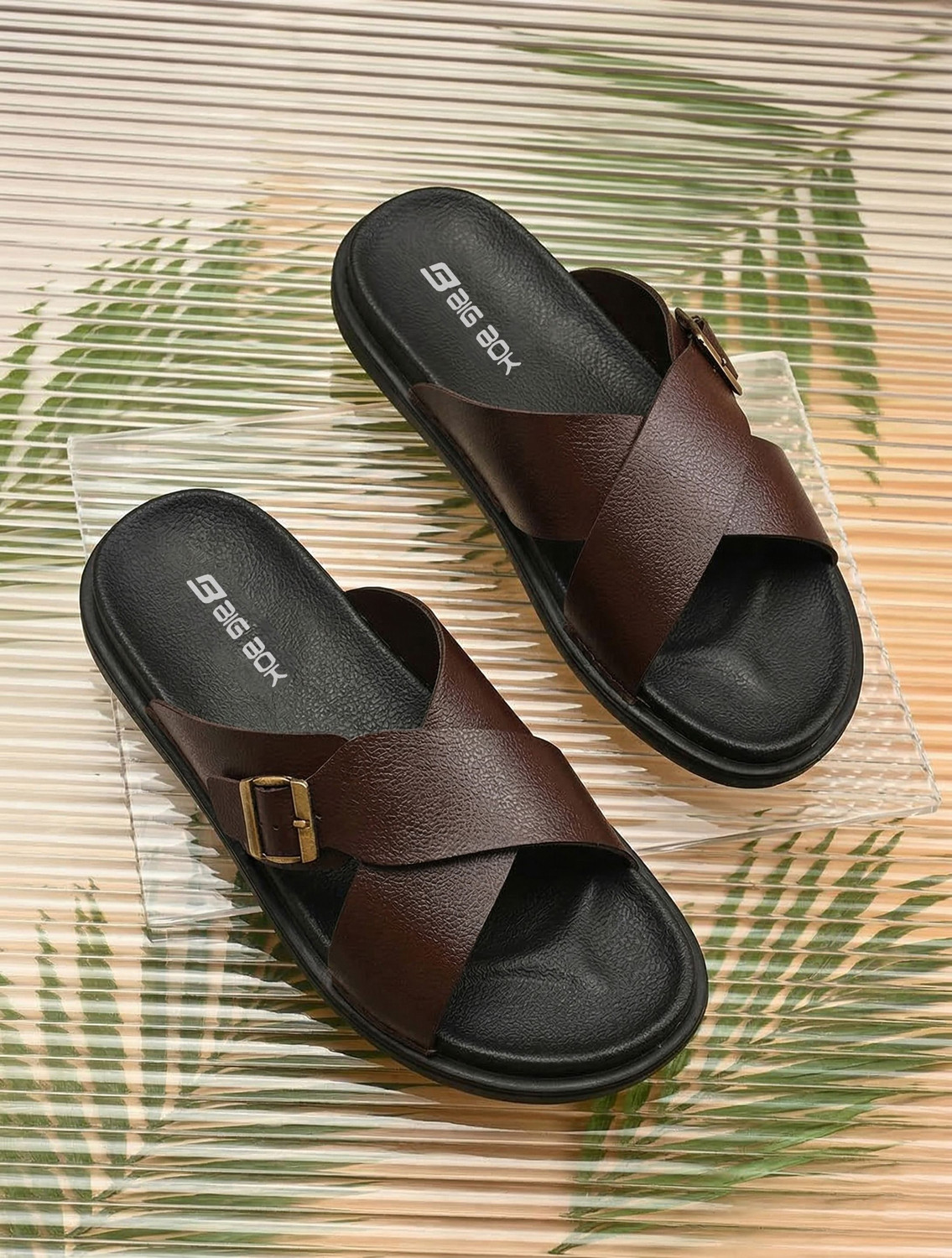 Image of OWN PASKO Men Flip Flops (Black , 9)