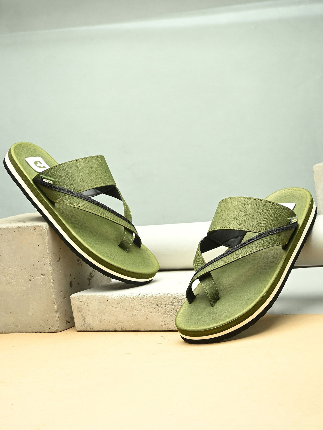 Image of Beto Plus Men Flip Flops (Brown , 10)