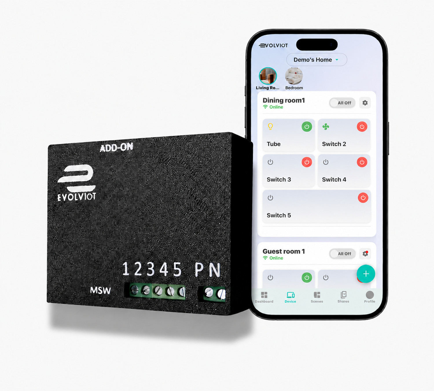 Image of Suraksha Security Systems WiFi Smart Switch 10A Smart Switch (Black)