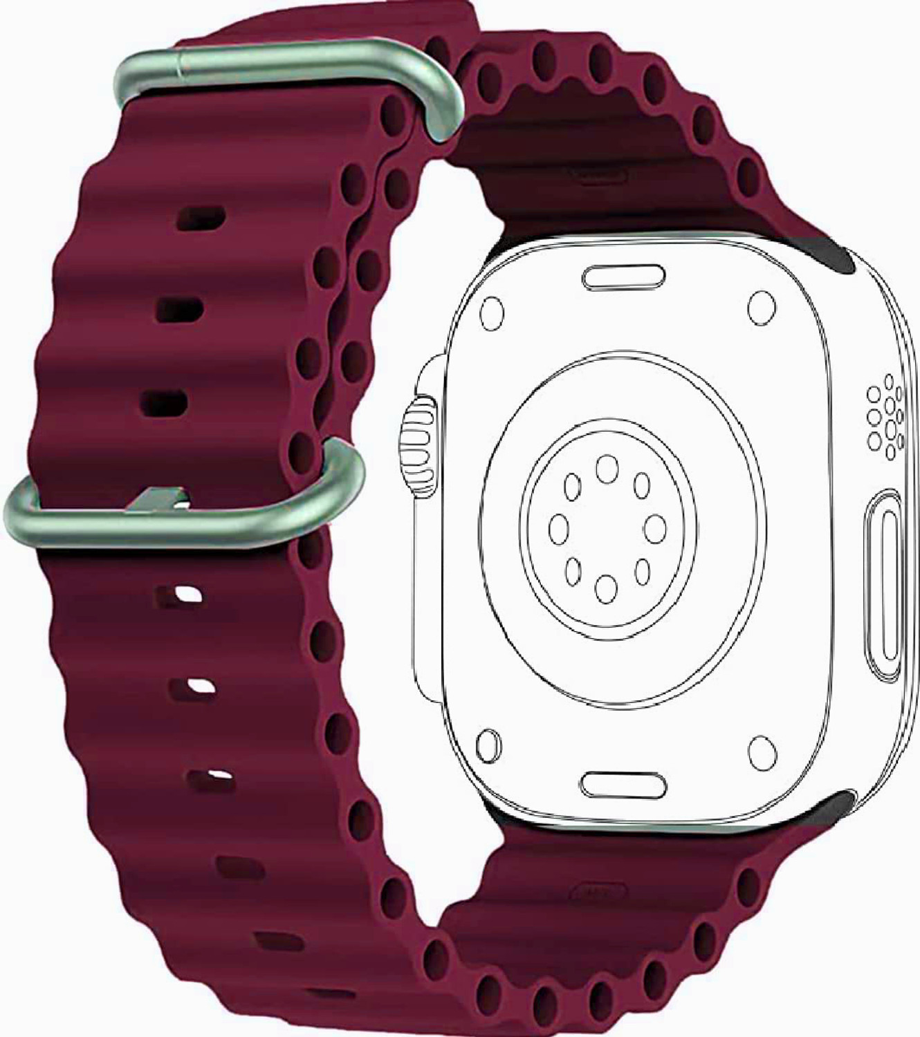 Image of BLACK LOVIES 49 MM OCEAN ULTRA WATCH STRAP Smart Watch Strap