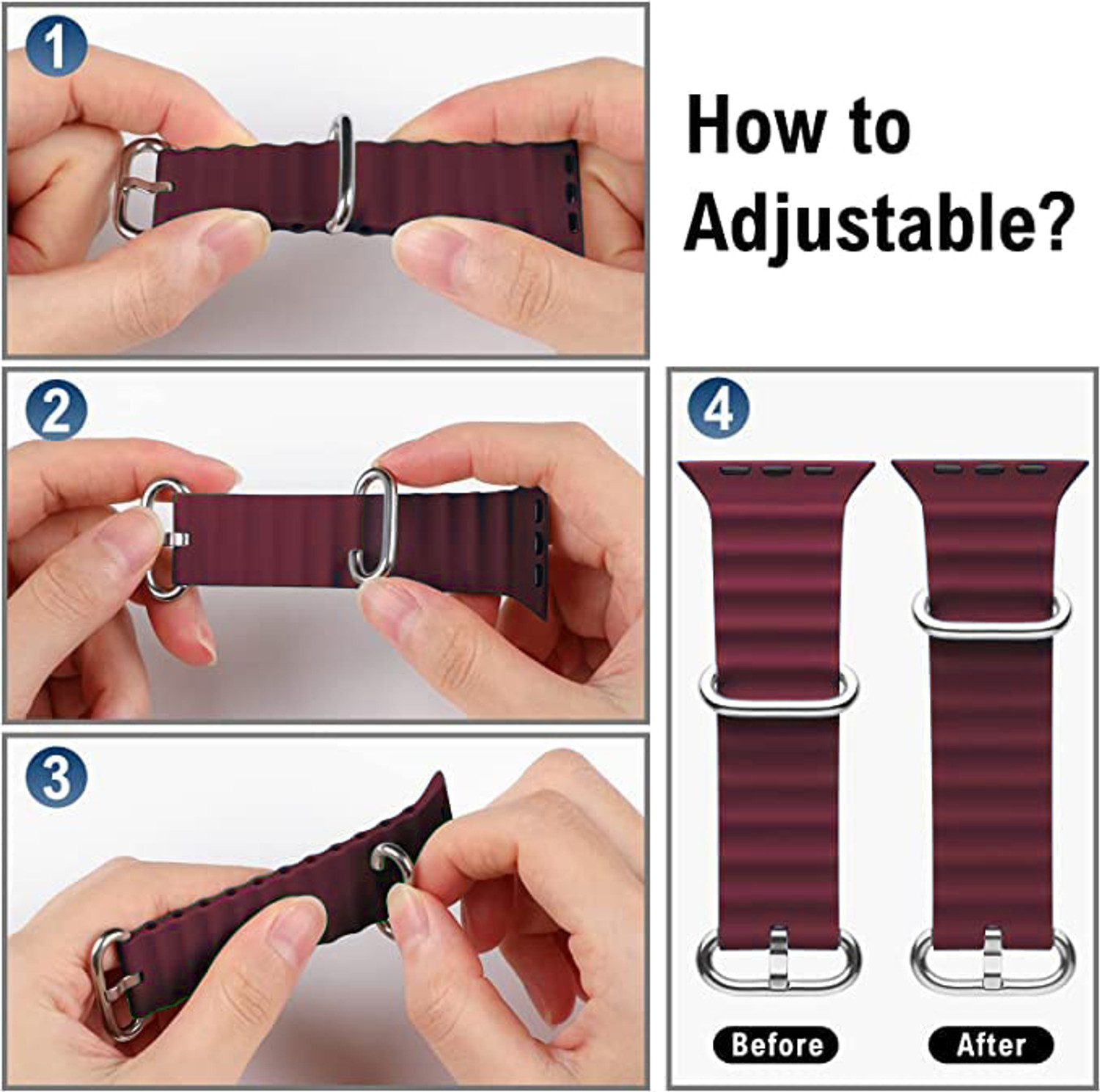 Image of BLACK LOVIES 49 MM OCEAN ULTRA WATCH STRAP Smart Watch Strap