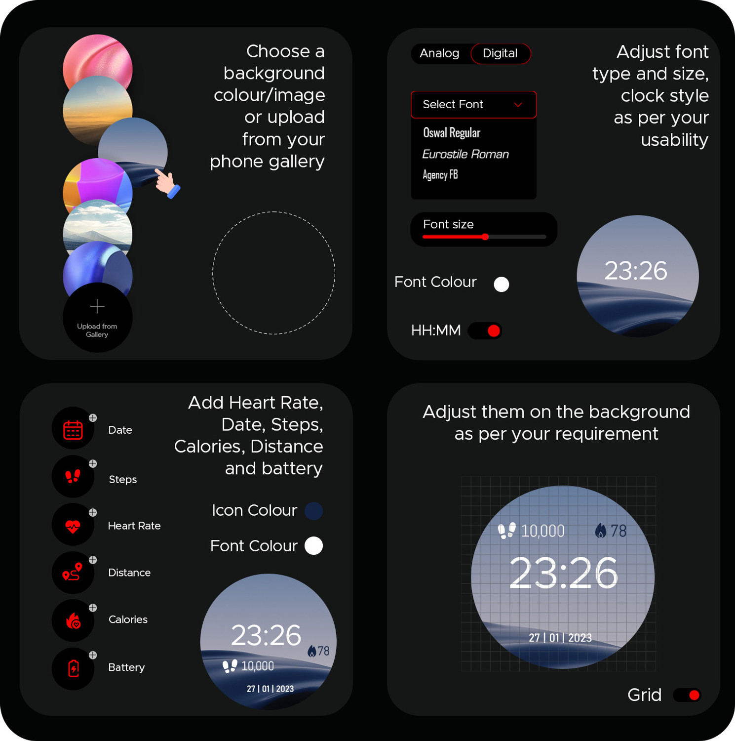 Image of boAt Lunar Connect Pro w / 3.53 CM(1.39'') AMOLED Display & Bluetooth Calling Smartwatch (Metallic Black Strap, Free Size)