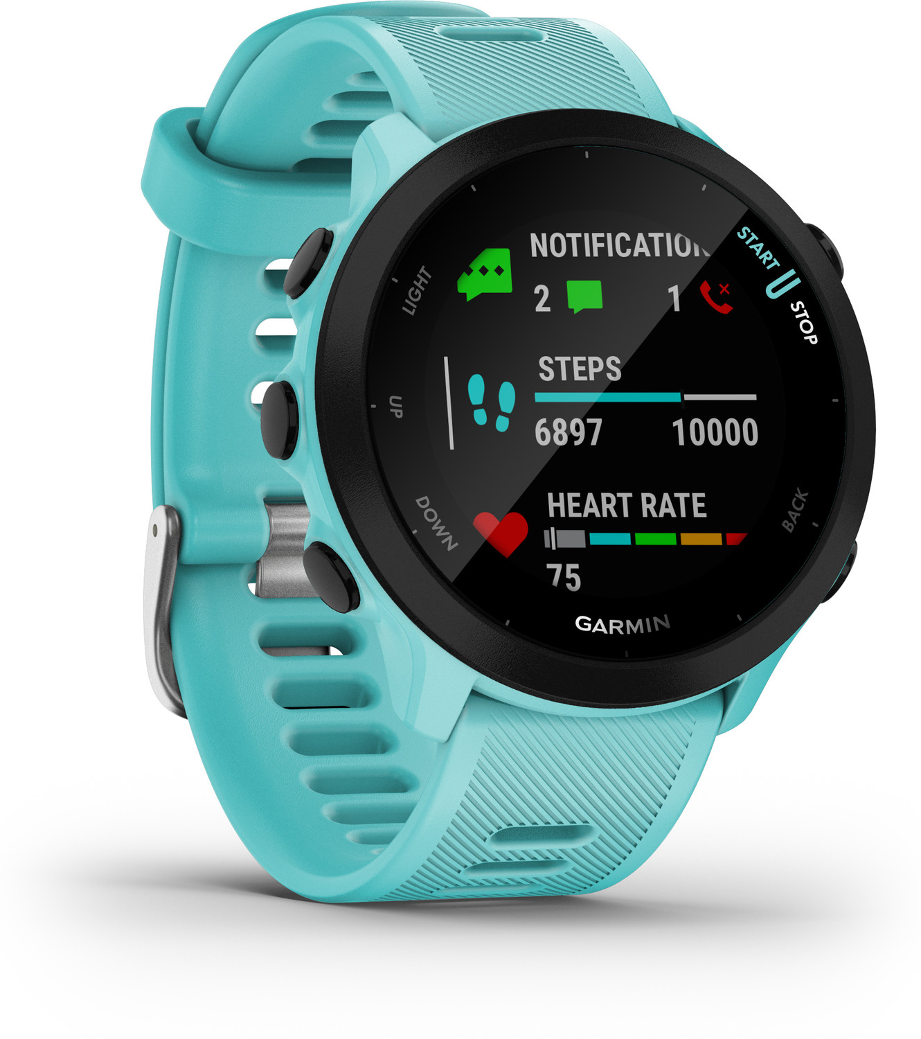 Image of GARMIN Forerunner 55, GPS Smartwatch, upto 2 Weeks of Battery Life, PacePro Technology Smartwatch