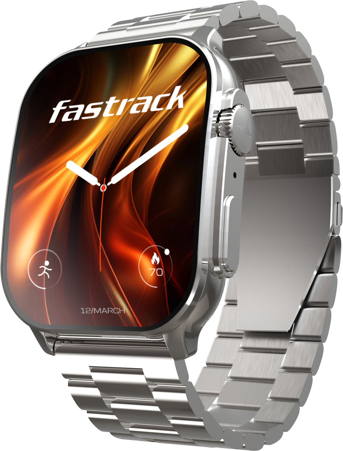 Fastrack Revoltt FS2 Pro,49.7mm AMOLED Display,AOD,Metal Design,Workin