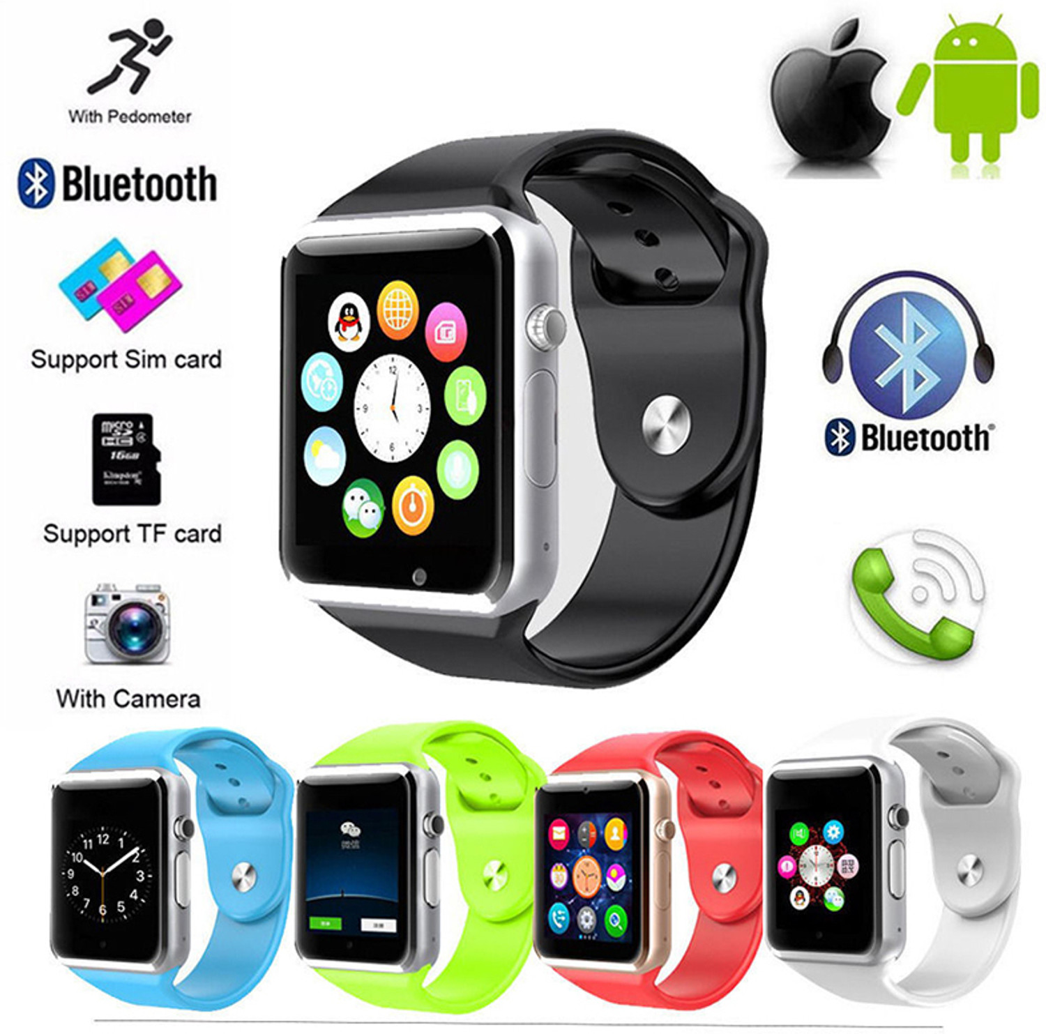 Image of DEFY A1 Smart Watch - Mini Phone - Support Camera / SIM / Voice Calling / Memory Card Smartwatch