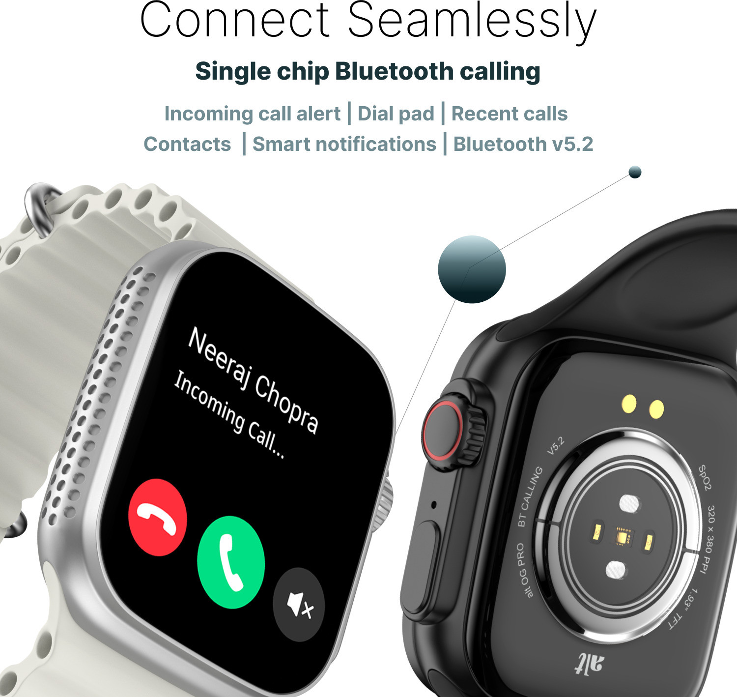 Image of alt PF BT Calling with 2.08 inch HD Display, AI Voice Assistant S8 Max Smartwatch