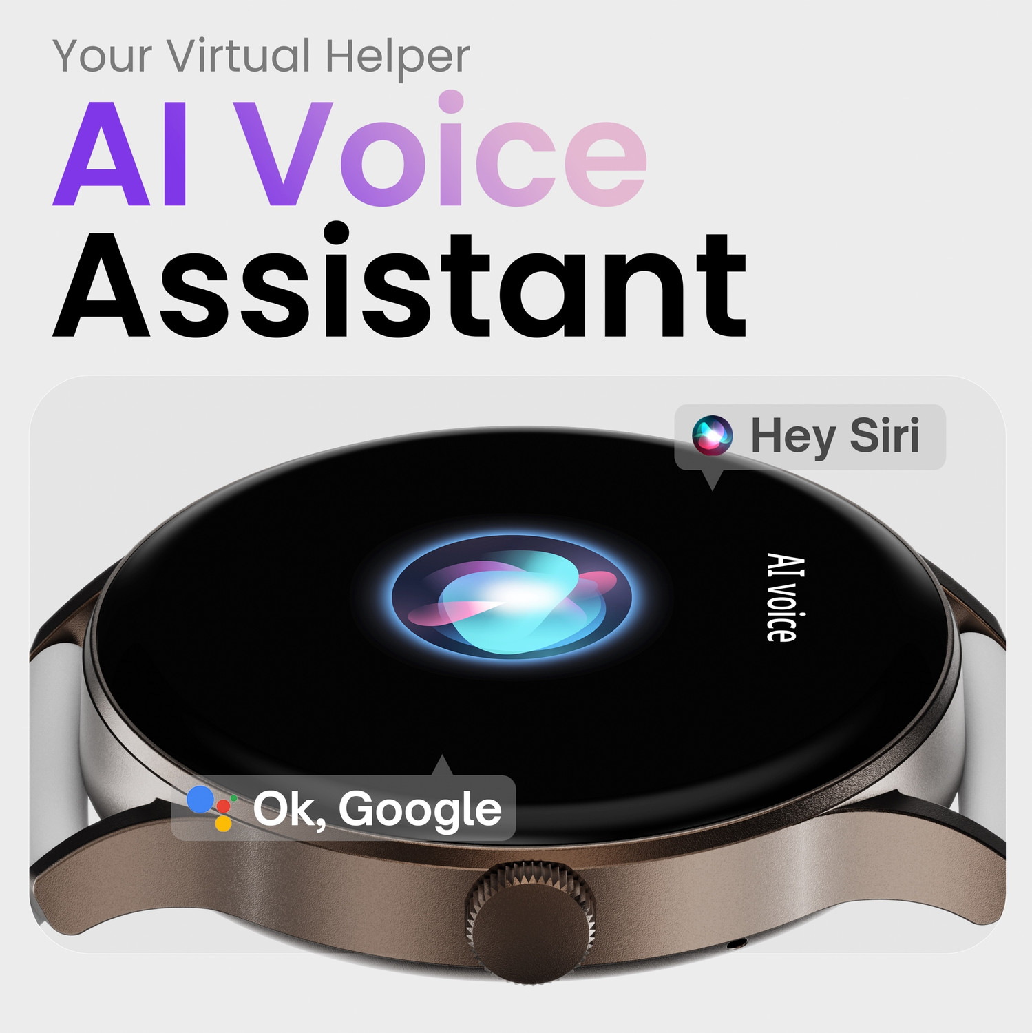 Image of GOBOULT Rover Pro 1.43'' AMOLED Display, BT Calling, 1000 Nits Brightness Smartwatch (Icon Strap, Free Size)