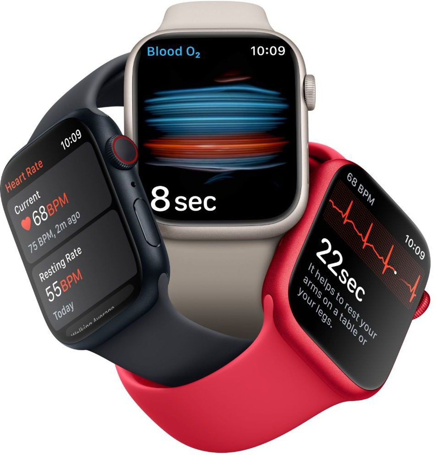 Image of Apple Watch Series 8 GPS + Cellular with ECG app, Temperature sensor, Crash Detection