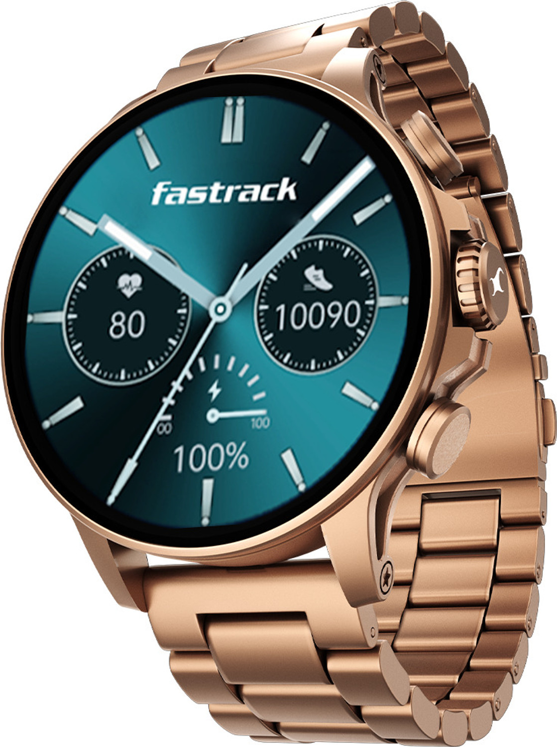 Fastrack Marvellous FX2-1.54|Super AMOLED|1000 Nits|Luxury SS Strap|Premium Fashion Men's Smartwatch
