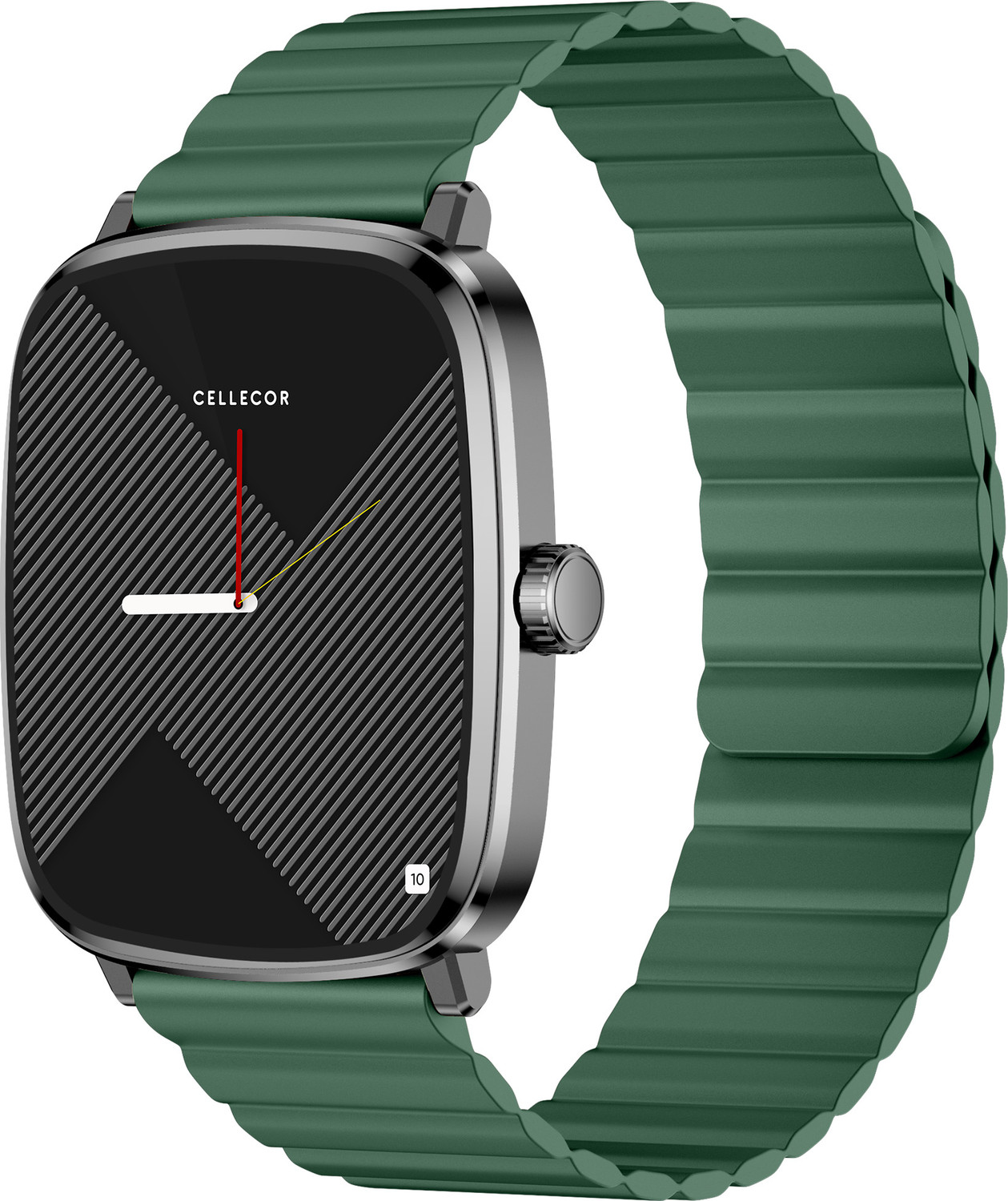 Cellecor VISION 2.01" Super Retina AMOLED Display| 1200 NITS| AOD|AI Voice|Magnetic Strap Smartwatch