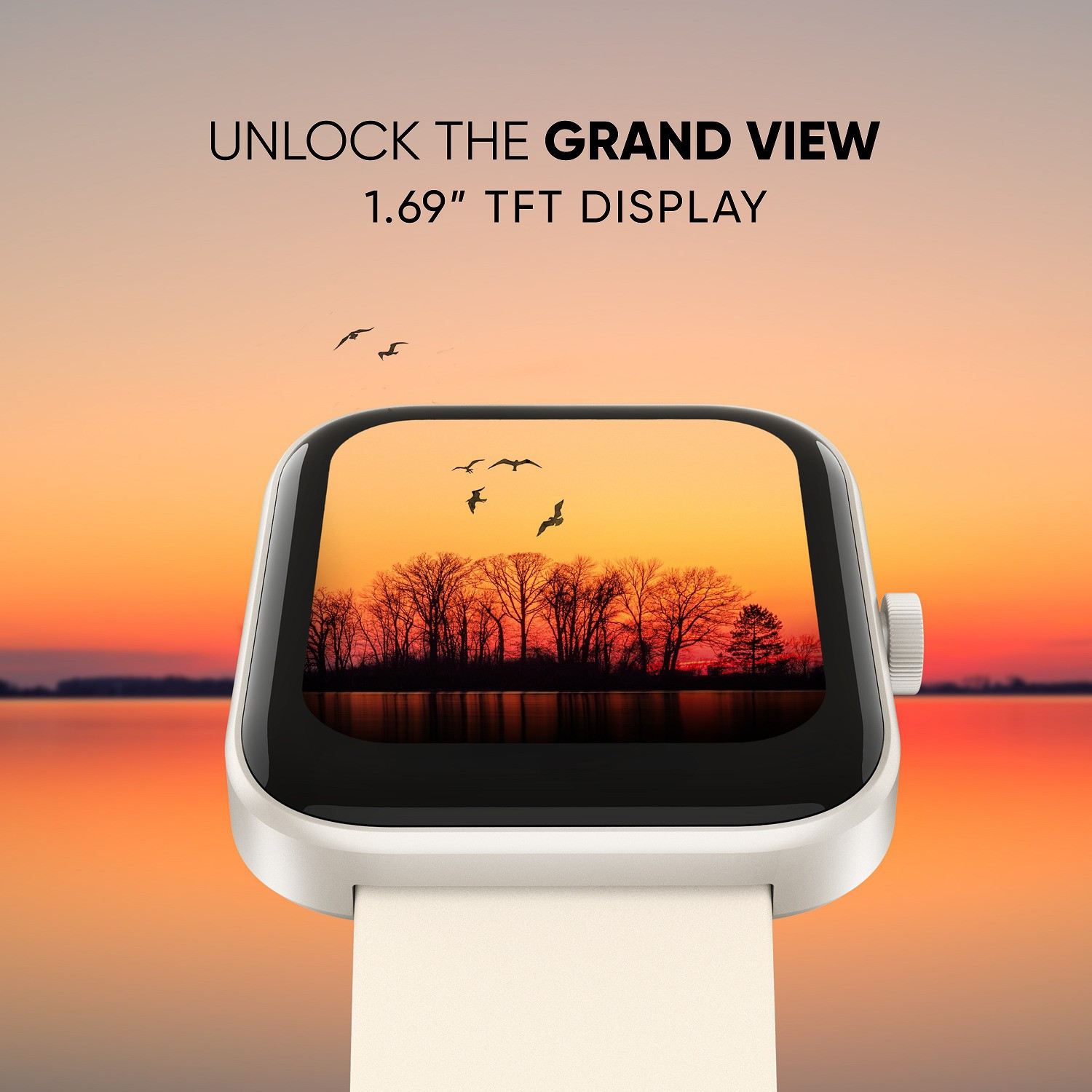 Image of Mivi Model E with 1.69 inch Display, 7-Day Battery Life , Spo2, Heart Rate Monitor. Smartwatch