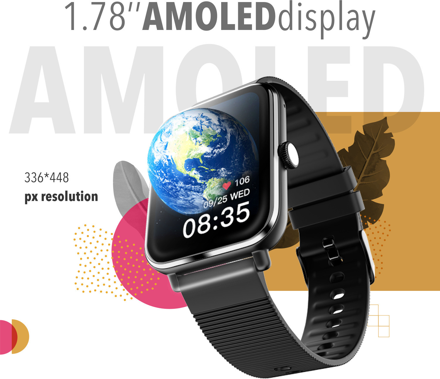 Image of alt GOAT, 1.78 AMOLED Display, Single Chip Bluetooth Calling, 100+ Watchfaces, IP68 Smartwatch