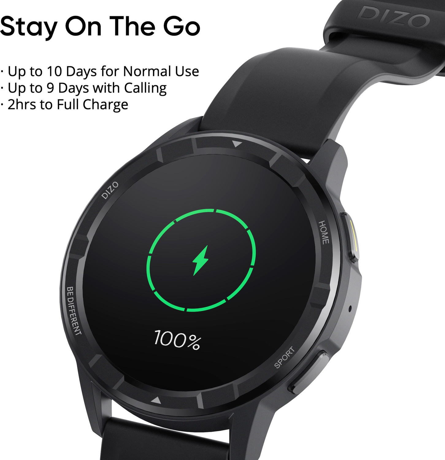 Image of DIZO Watch R Talk Go, 1.39 inch, 550nits display, 10 day battery (by realme TechLife) (Black Strap, Free Size)