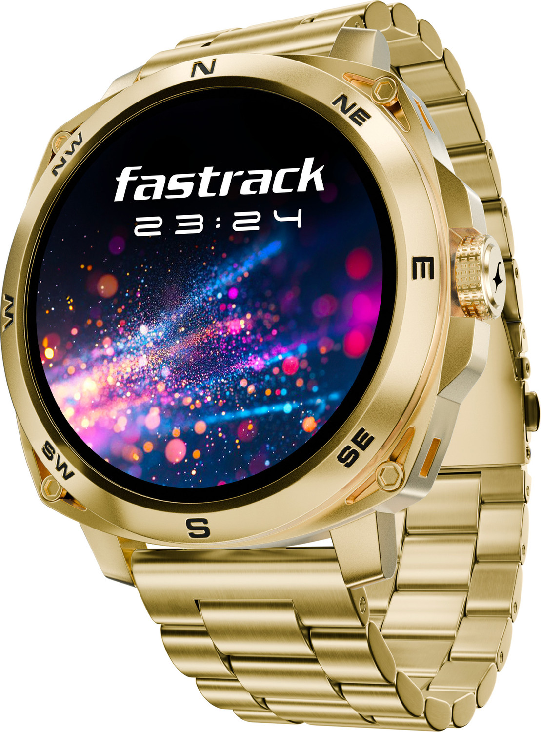 Fastrack Radiant FX3-1.43''|AMOLED|AOD|Premium Design|SS Strap|Functio