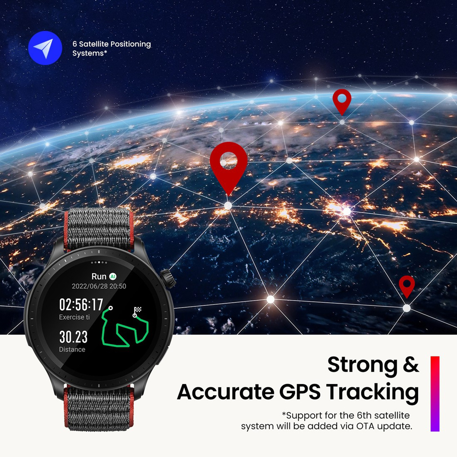 Image of AMAZFIT GTR 4 1.43AMOLED display Bluetooth calling & 6 satellite GPS positioning system Smartwatch