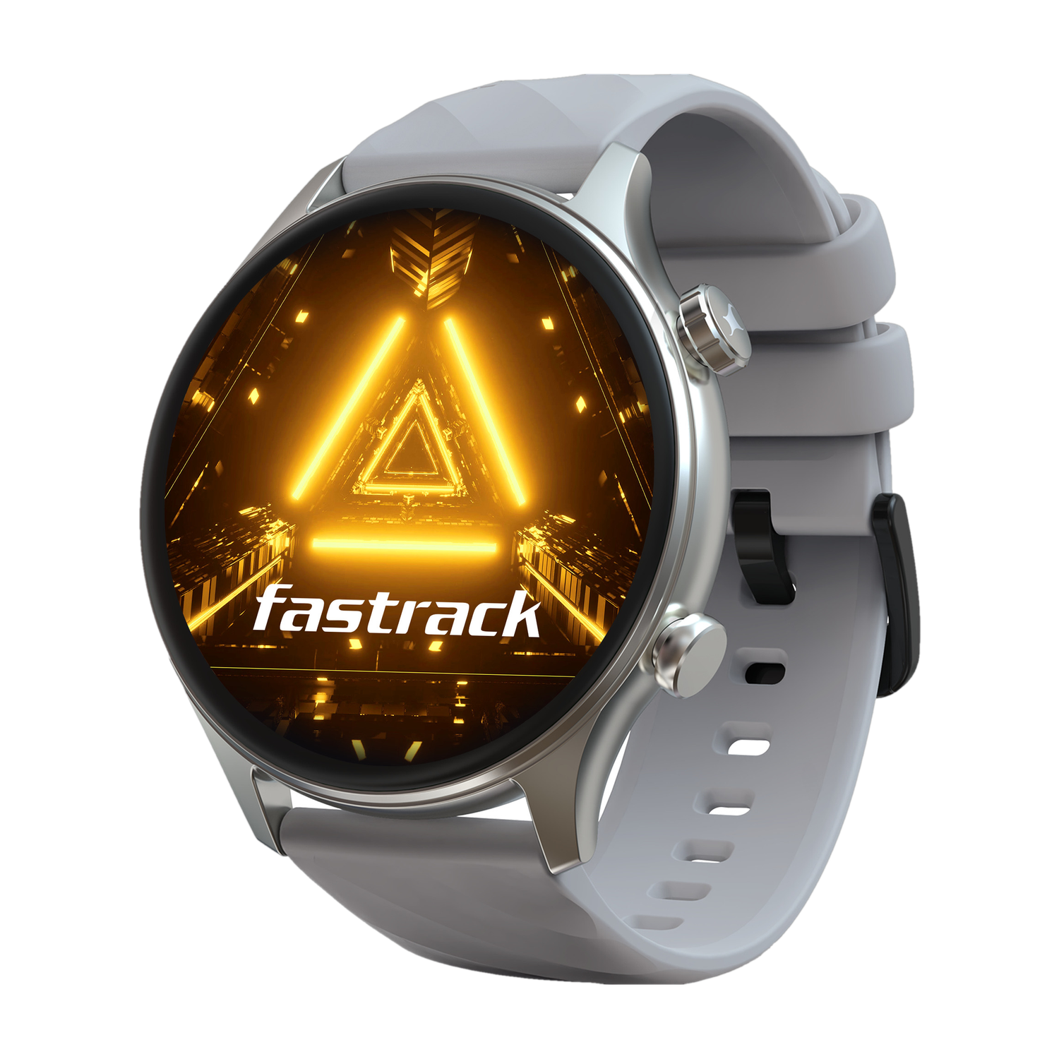 Fastrack Optimus 2 Pro,36.3mm AMOLED Display,AOD,Metal Case,Working Crown,BT Calling,SOS Smartwatch