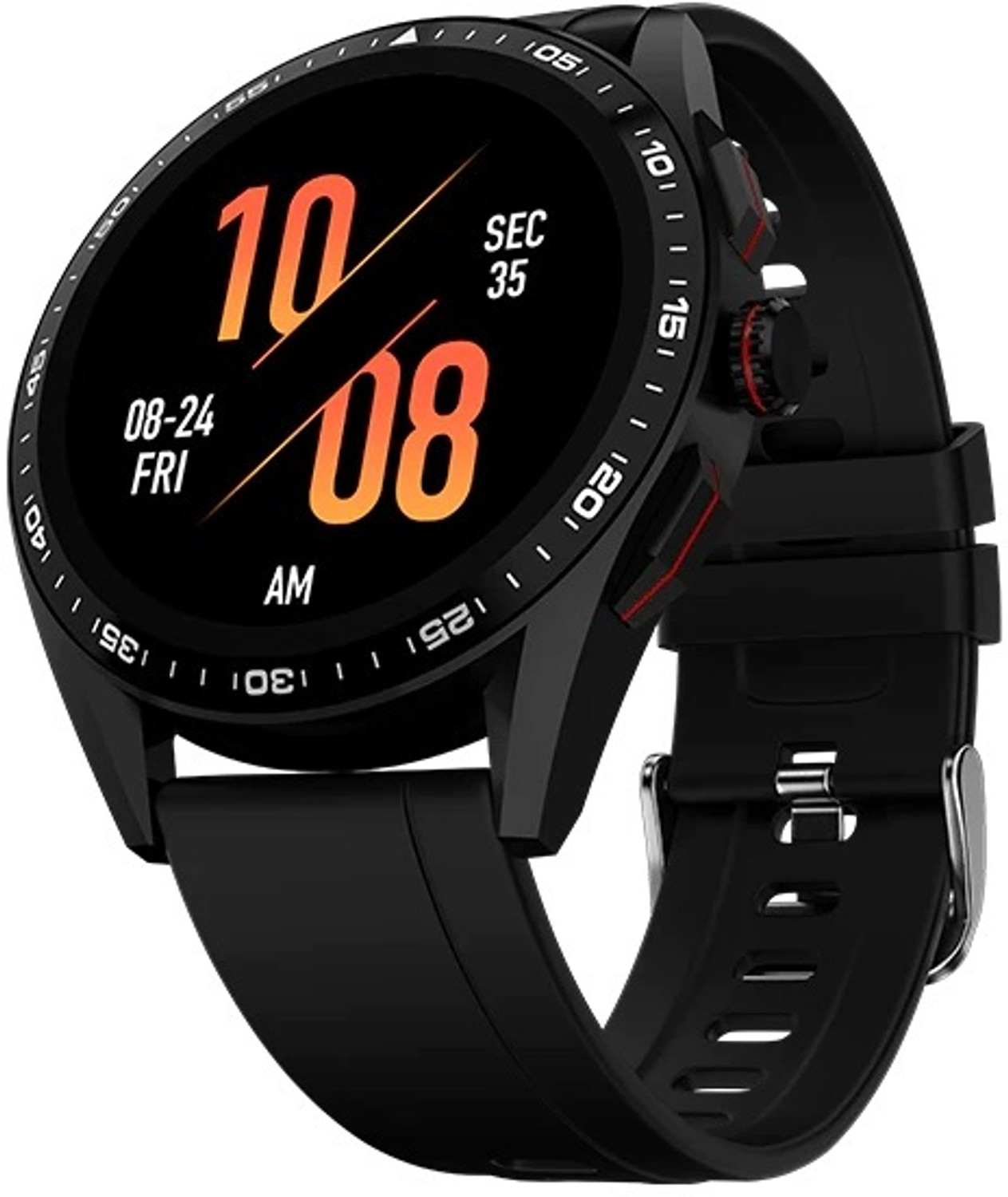 Image of fire boltt Invincible Plus - 1.43 inch AMOLED Display-4GB Internal Storage-Bluetooth Calling Smartwatch (Black Strap, Free Size)