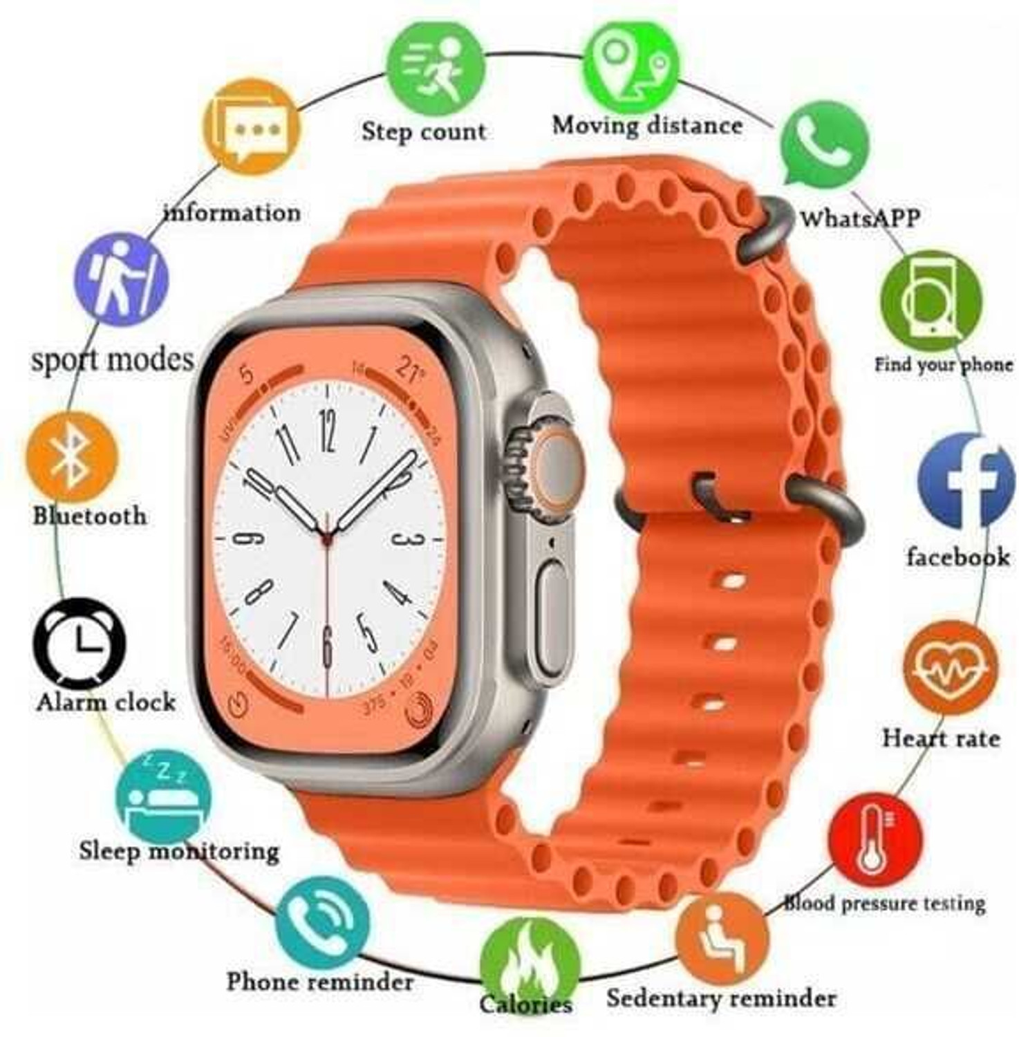 Image of Lastpoint 4G Camera and Sim Card Support watch Smartwatch (Black Strap, free)