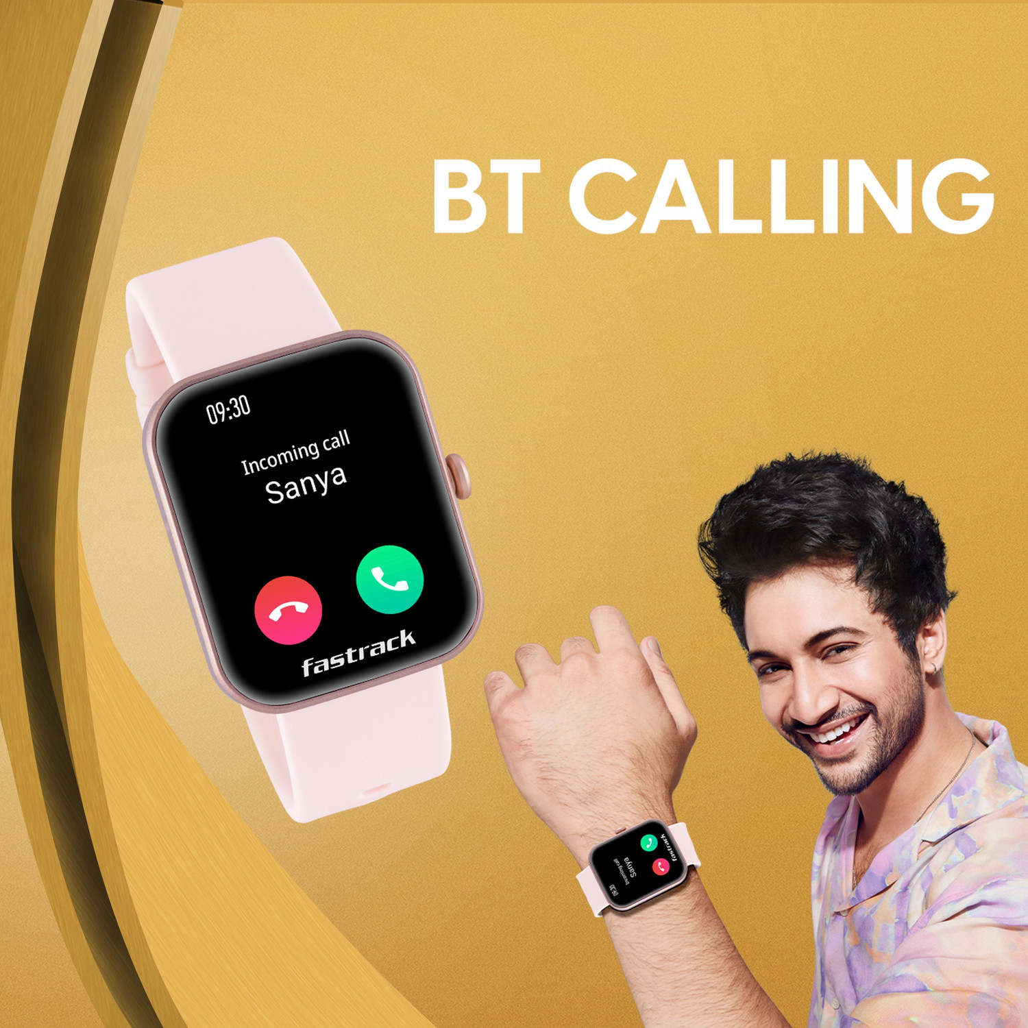 Image of Fastrack Reflex Hello 1.69 HD Display BT Calling AI Voice 50+ Sport Smartwatch