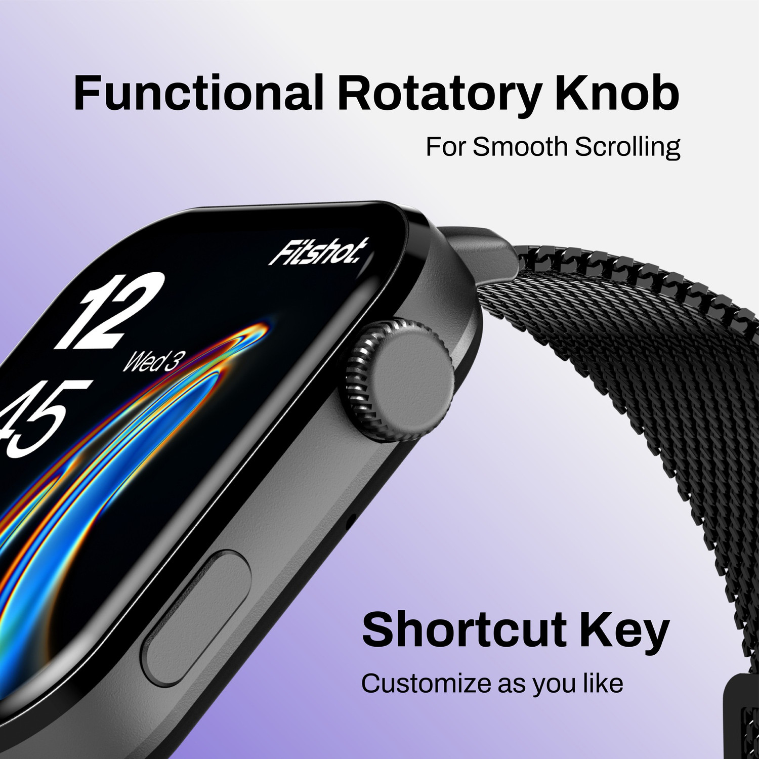 Image of Fitshot Crystal 1.8inch AMOLED Display with bluetooth calling 560 nits brightness Smartwatch