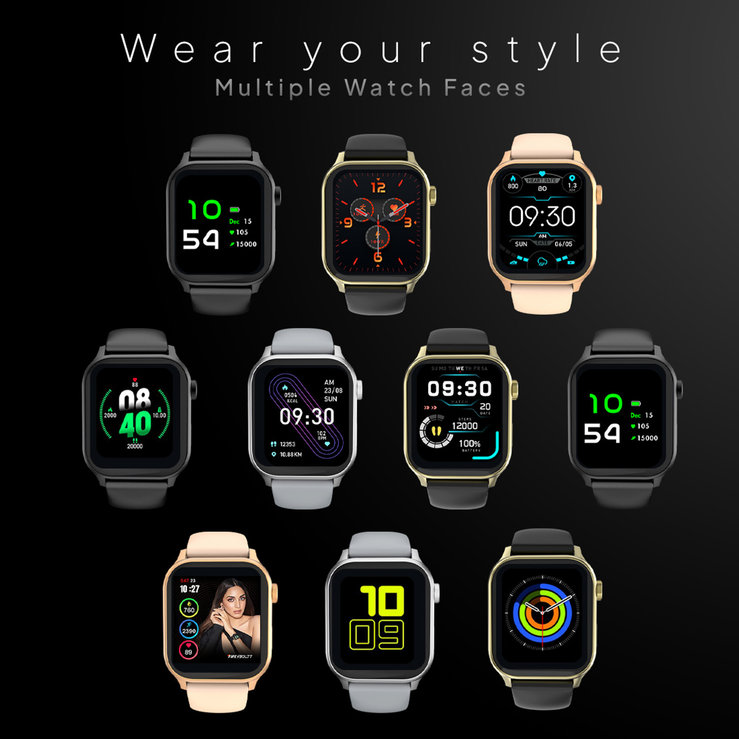 Image of Fire-Boltt Rise Bluetooth Calling 47mm (1.85) & Rotating Crown, 123 Sports Smartwatch