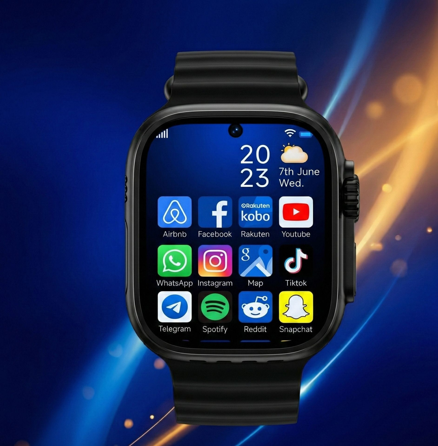 Image of Lastpoint 4G Camera and Sim Card Support watch Smartwatch (Brown Strap, free)
