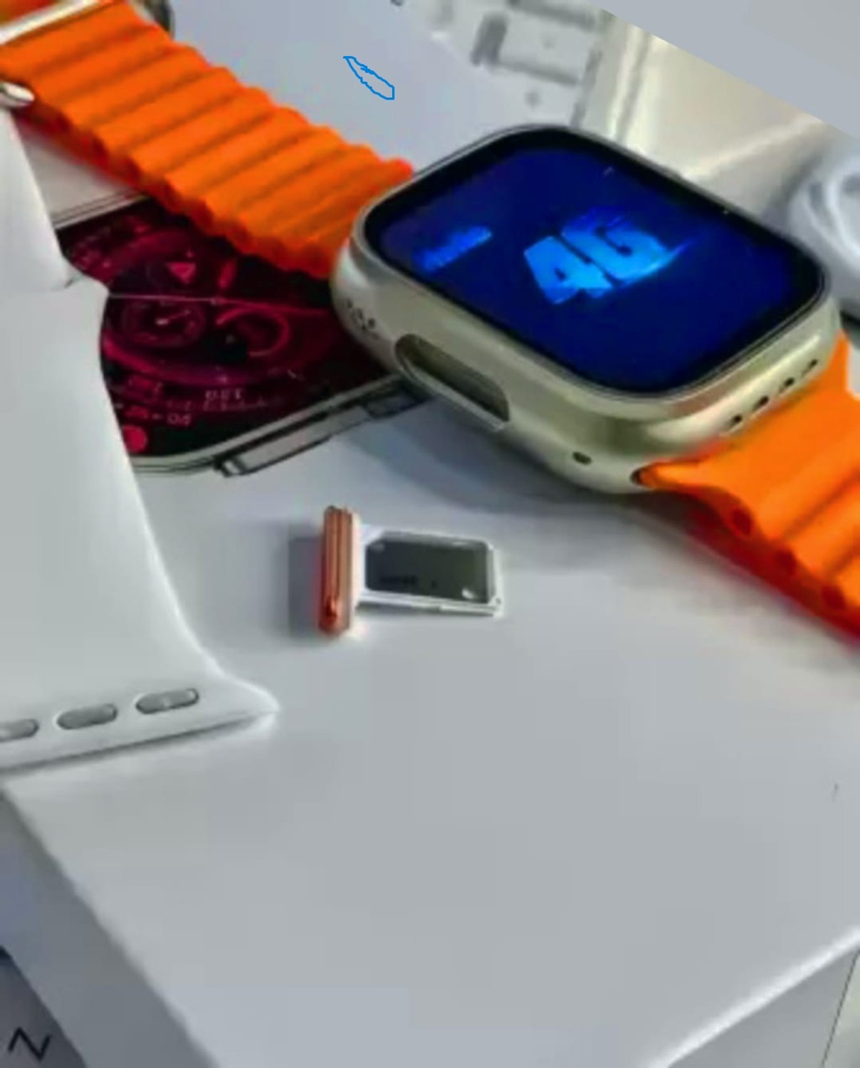 Image of OTUR S8 Ultra 4G Sim Card Smartwatch 03 Smartwatch (Orange Strap, Free Size)