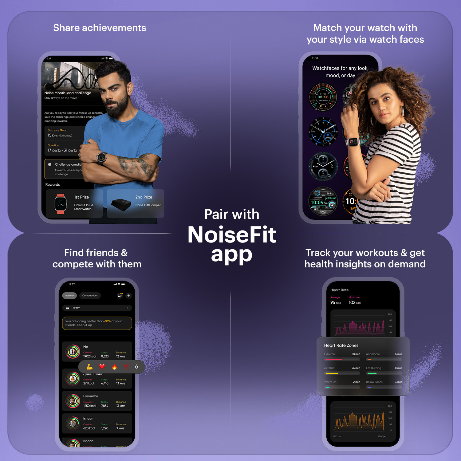 Image of Noise Crew 1.38 Round Display with Bluetooth Calling, Metallic finish, IP68 Rating Smartwatch