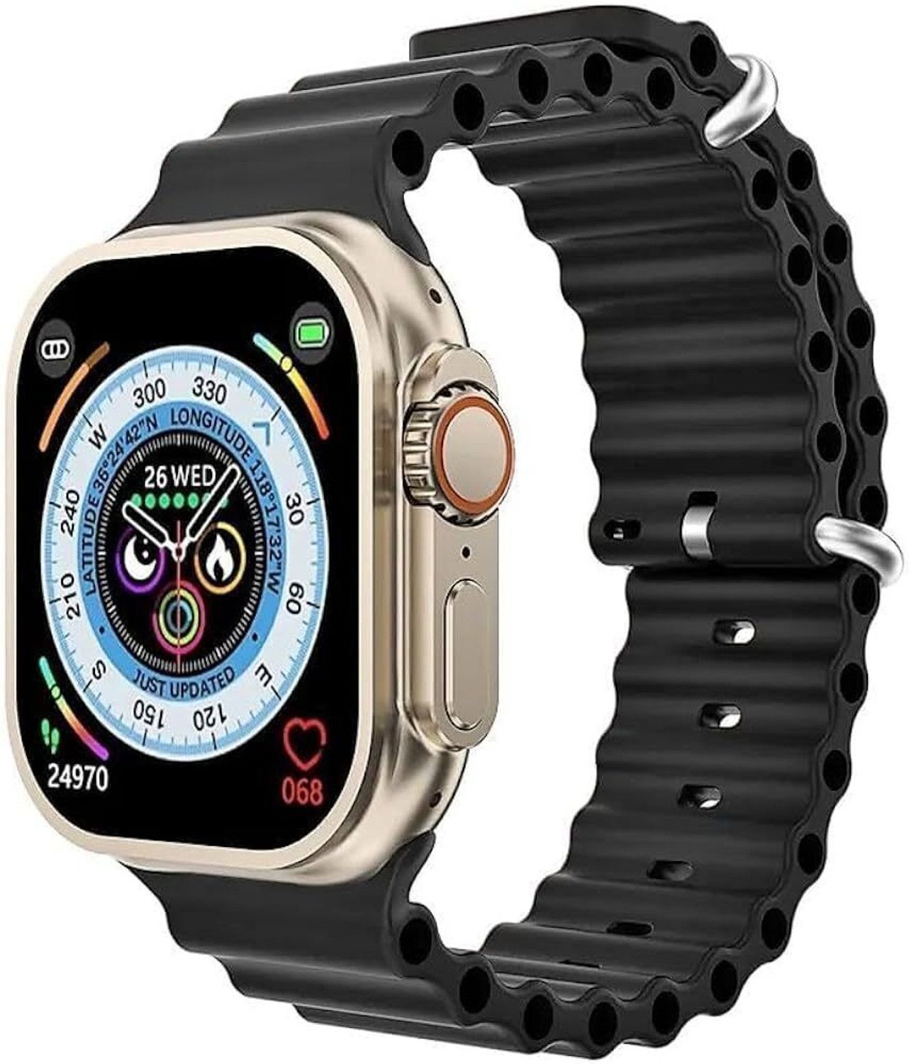 Image of OTUR S8 Ultra 4G Sim Card Smartwatch 03 Smartwatch (Orange Strap, Free Size)