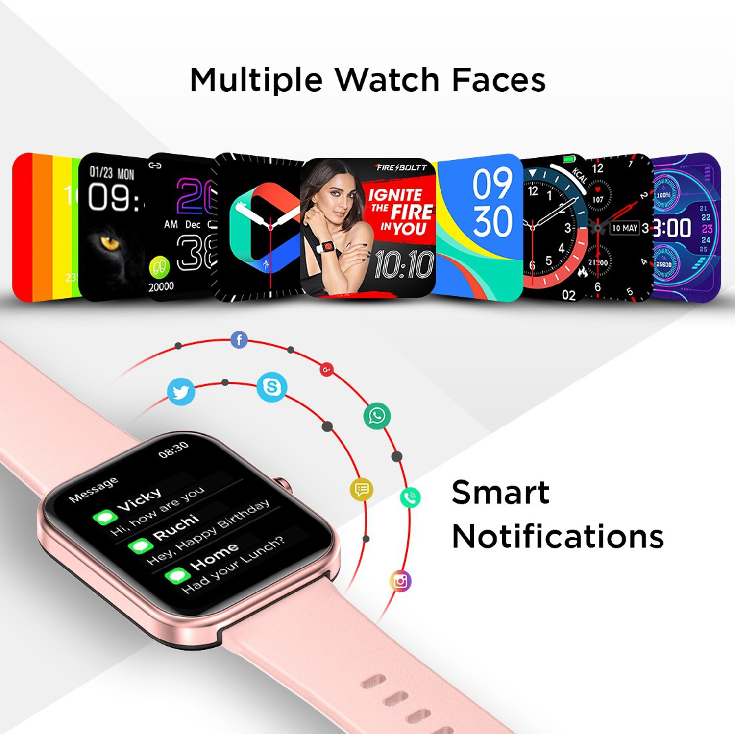 Image of Fire-Boltt Wonder 45.7mm (1.8) Bluetooth Calling with AI Voice Assistant Smartwatch