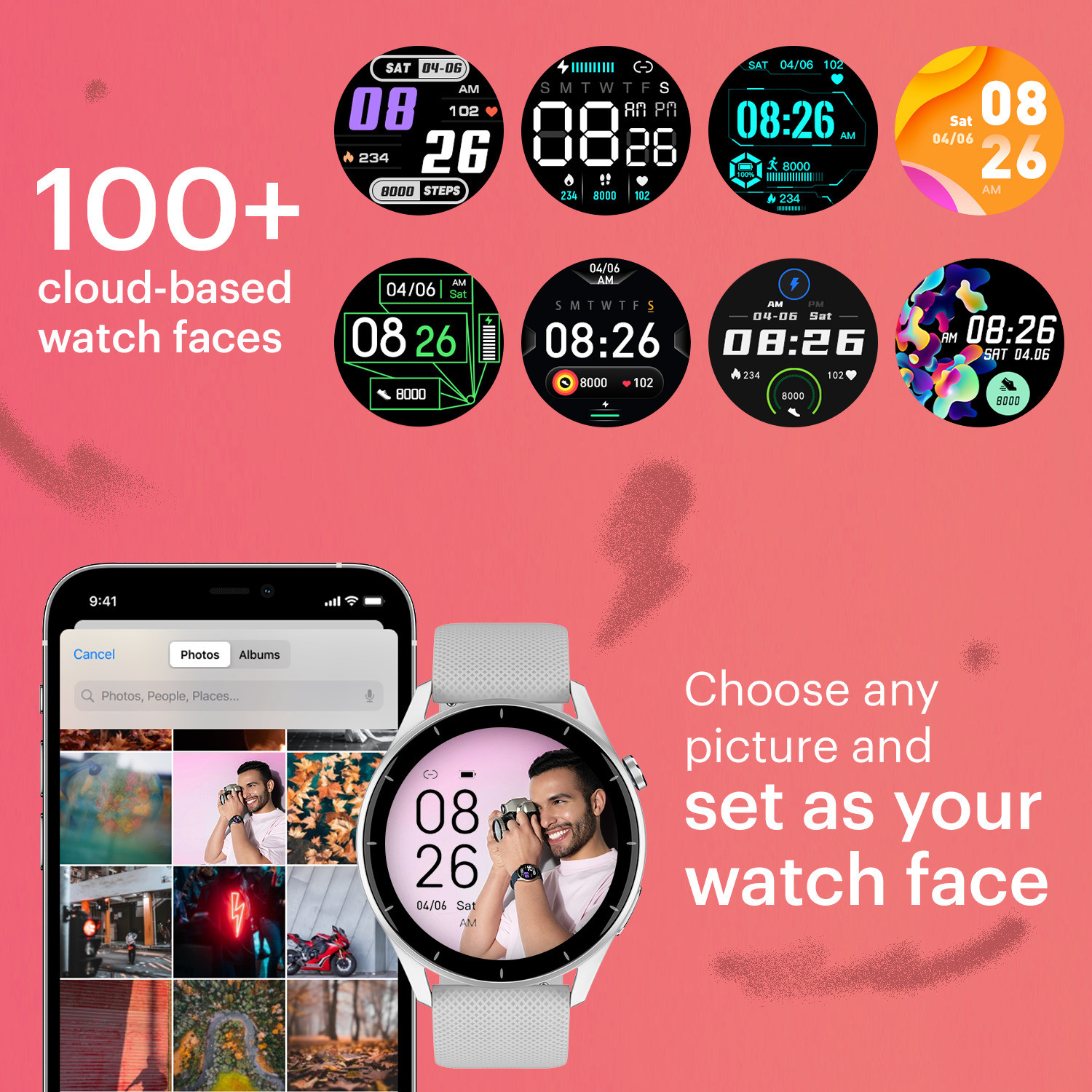 Image of Noise Crew 1.38 Round Display with Bluetooth Calling, Metallic finish, IP68 Rating Smartwatch