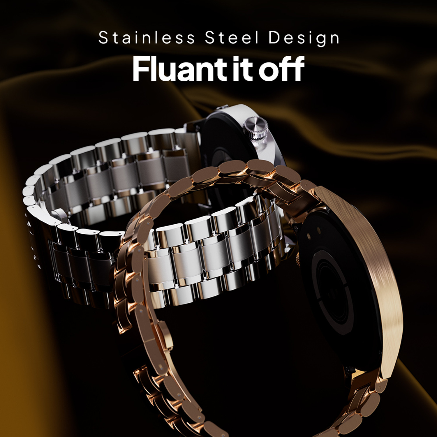 Image of Fire-Boltt Ultimate 35.3mm (1.39) Stainless Steel Luxury Bluetooth Calling, 120+ Sports Smartwatch