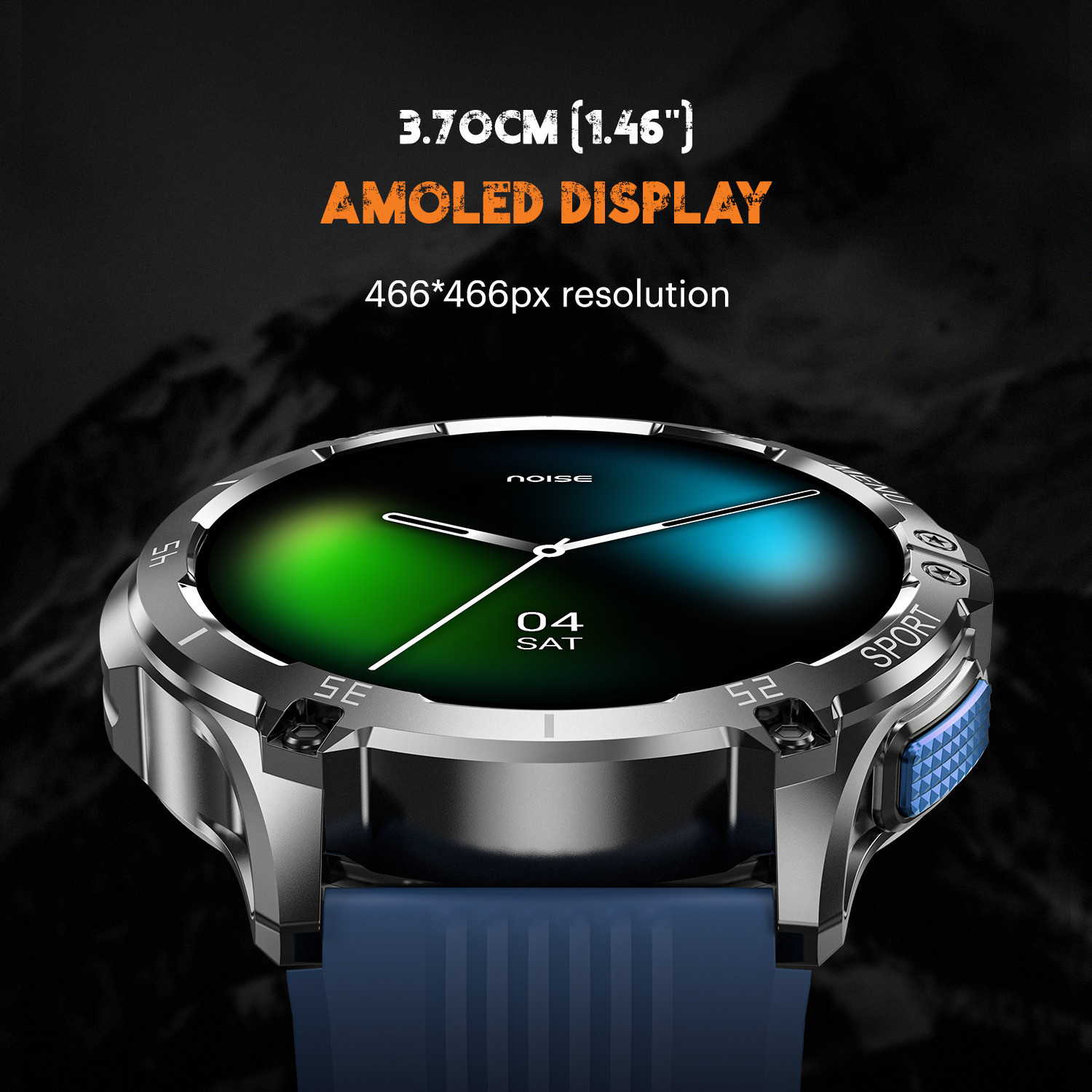 Image of Noise Force Plus 1.46'' AMOLED Always-On Display with Bluetooth Calling, Rugged Build Smartwatch