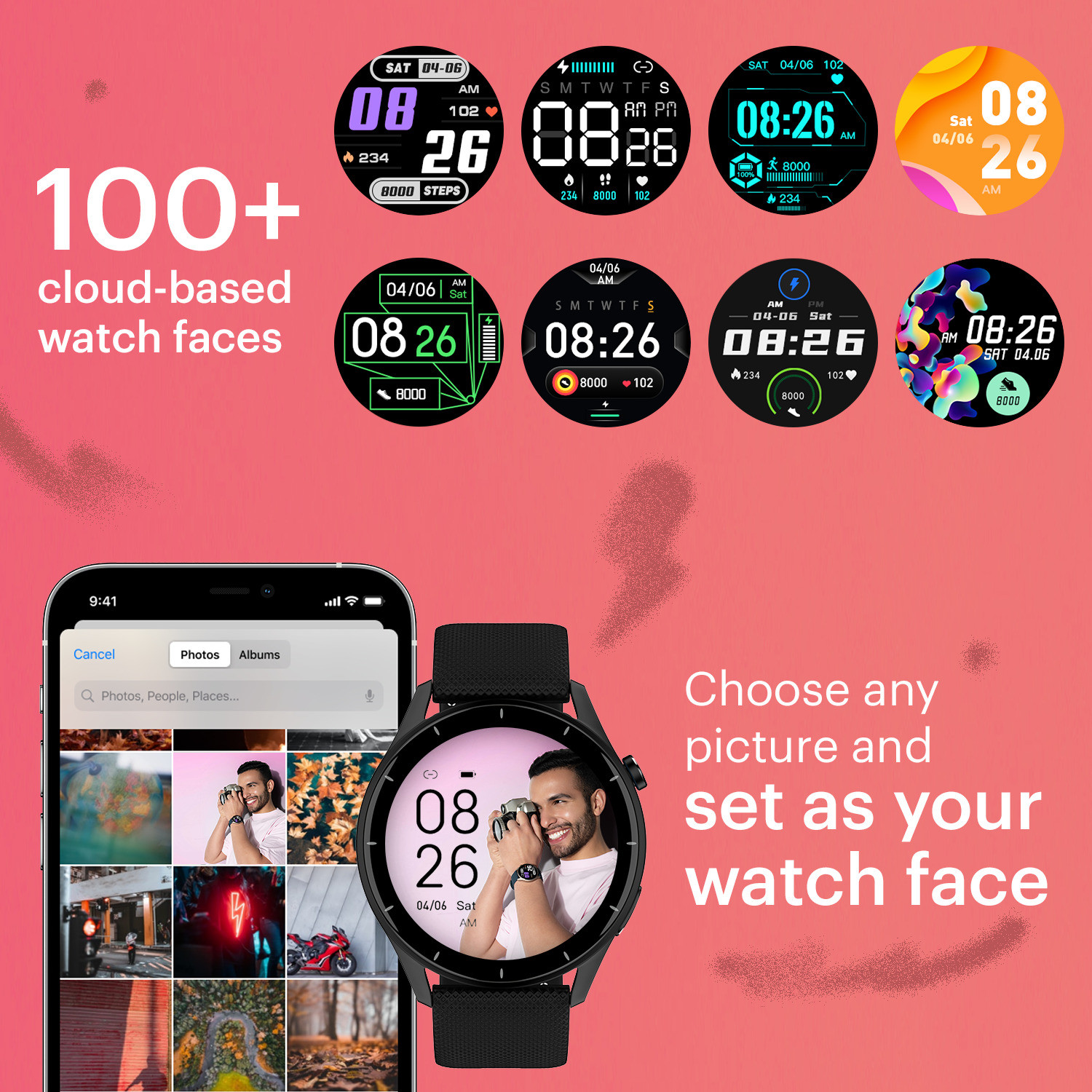 Image of Noise Crew 1.38 Round Display with Bluetooth Calling, Metallic finish, IP68 Rating Smartwatch