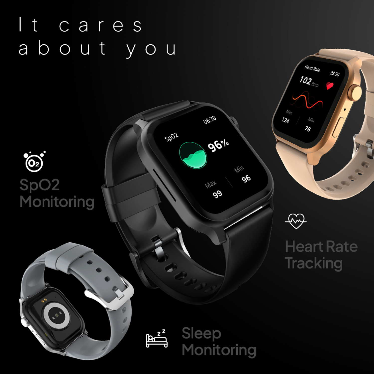 Image of Fire-Boltt Rise Bluetooth Calling 47mm (1.85) & Rotating Crown, 123 Sports Smartwatch