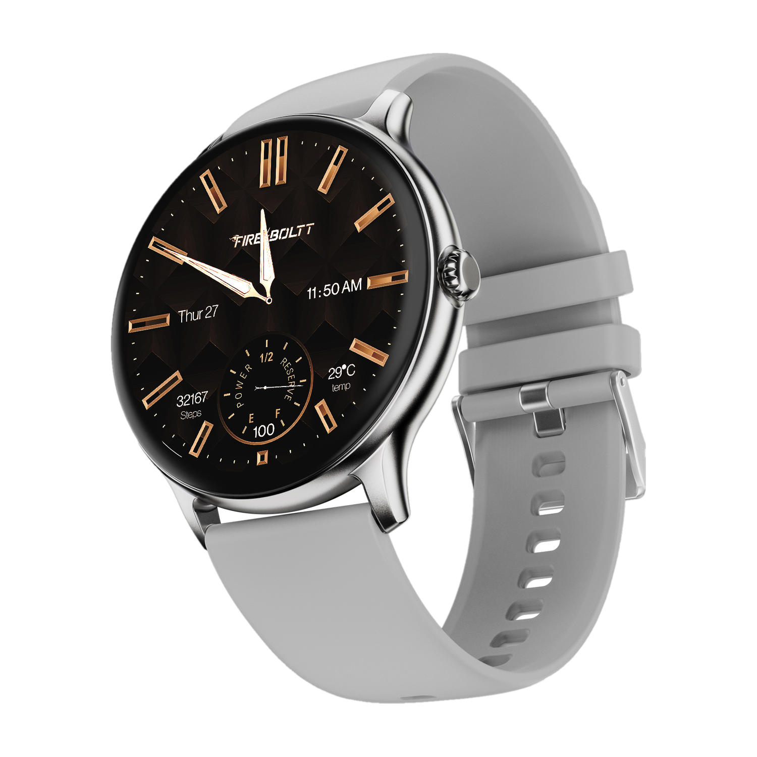 Fire-Boltt Ninja Talk 1.39"Round Bluetooth Calling Smartwatch, Metal B