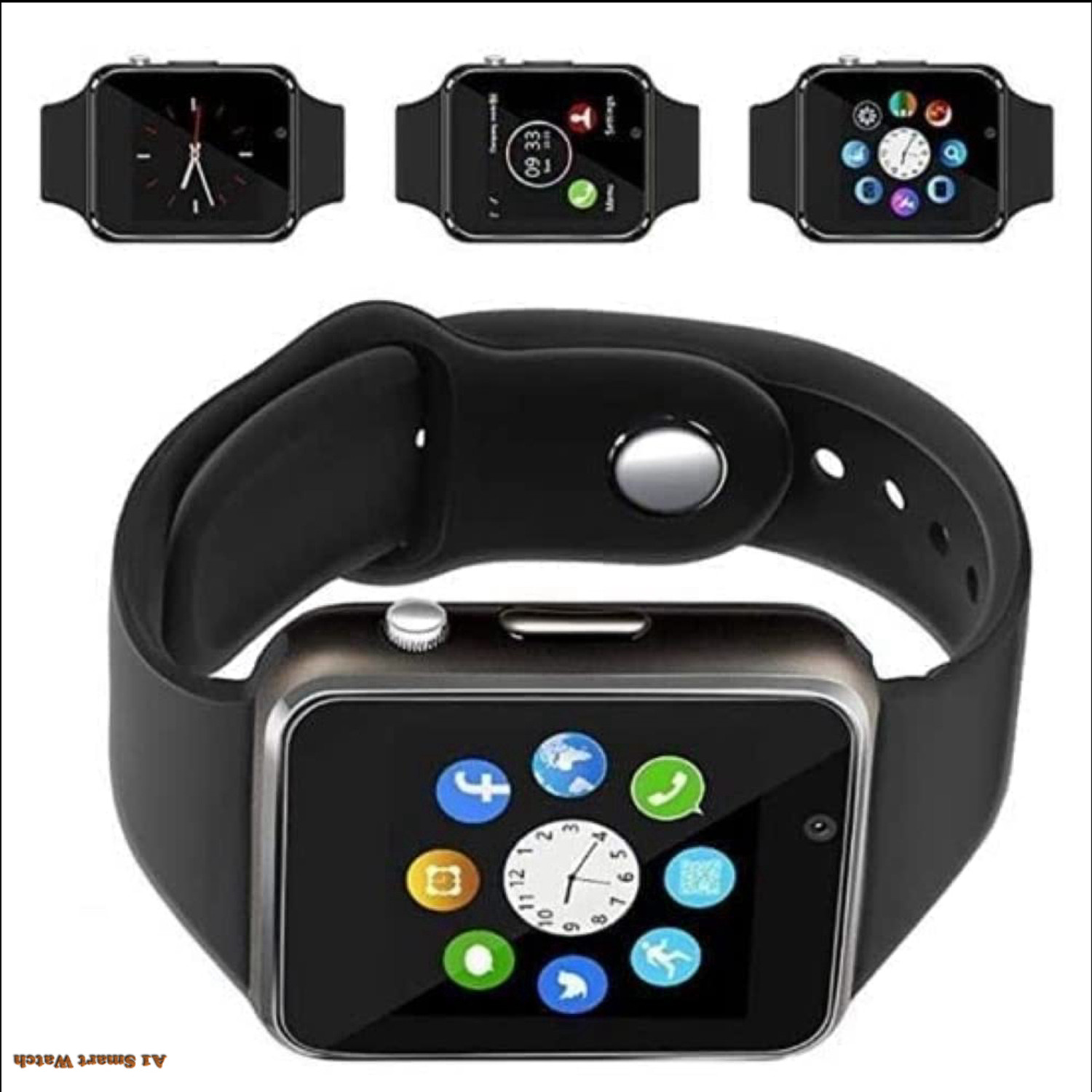 Image of Lastpoint 4G Camera and Sim Card Support watch Smartwatch (Black Strap, free)