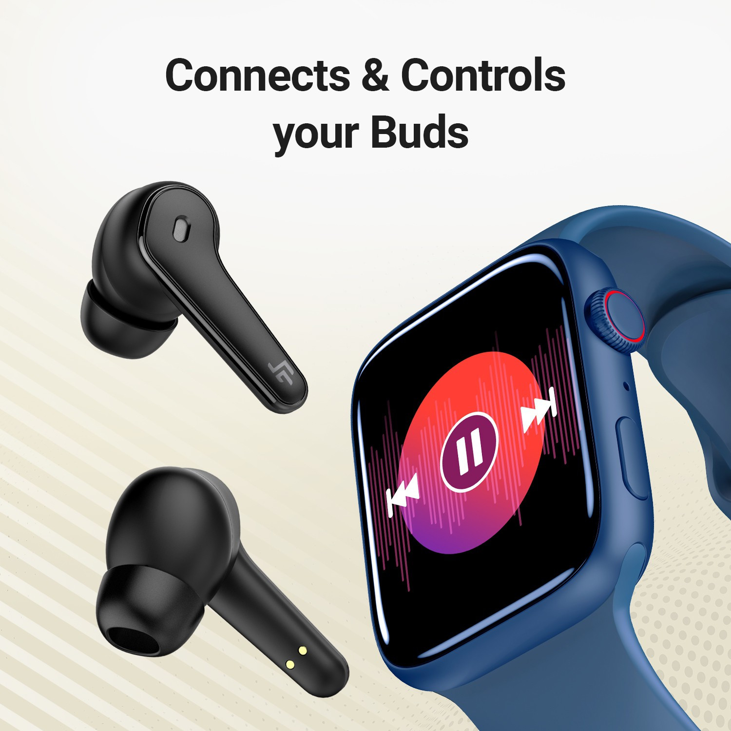 Image of CrossBeats Ignite S4 MAX 1.9 inch UHD Display, BT calling, 30 Sports Mode, 500+ Watch Faces Smartwatch