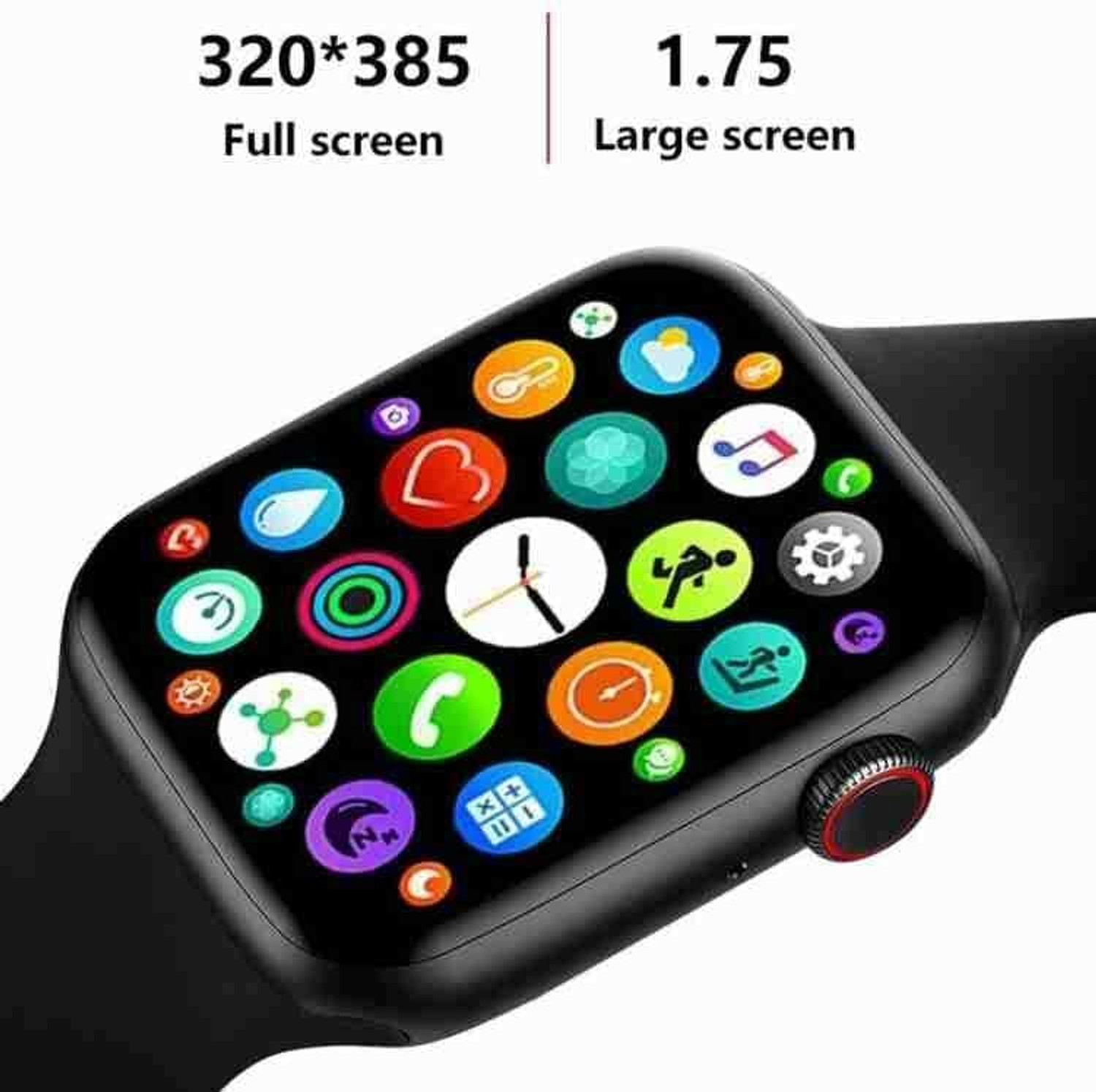 fellkon T500 Smartwatch Black Strap Free Size Price History